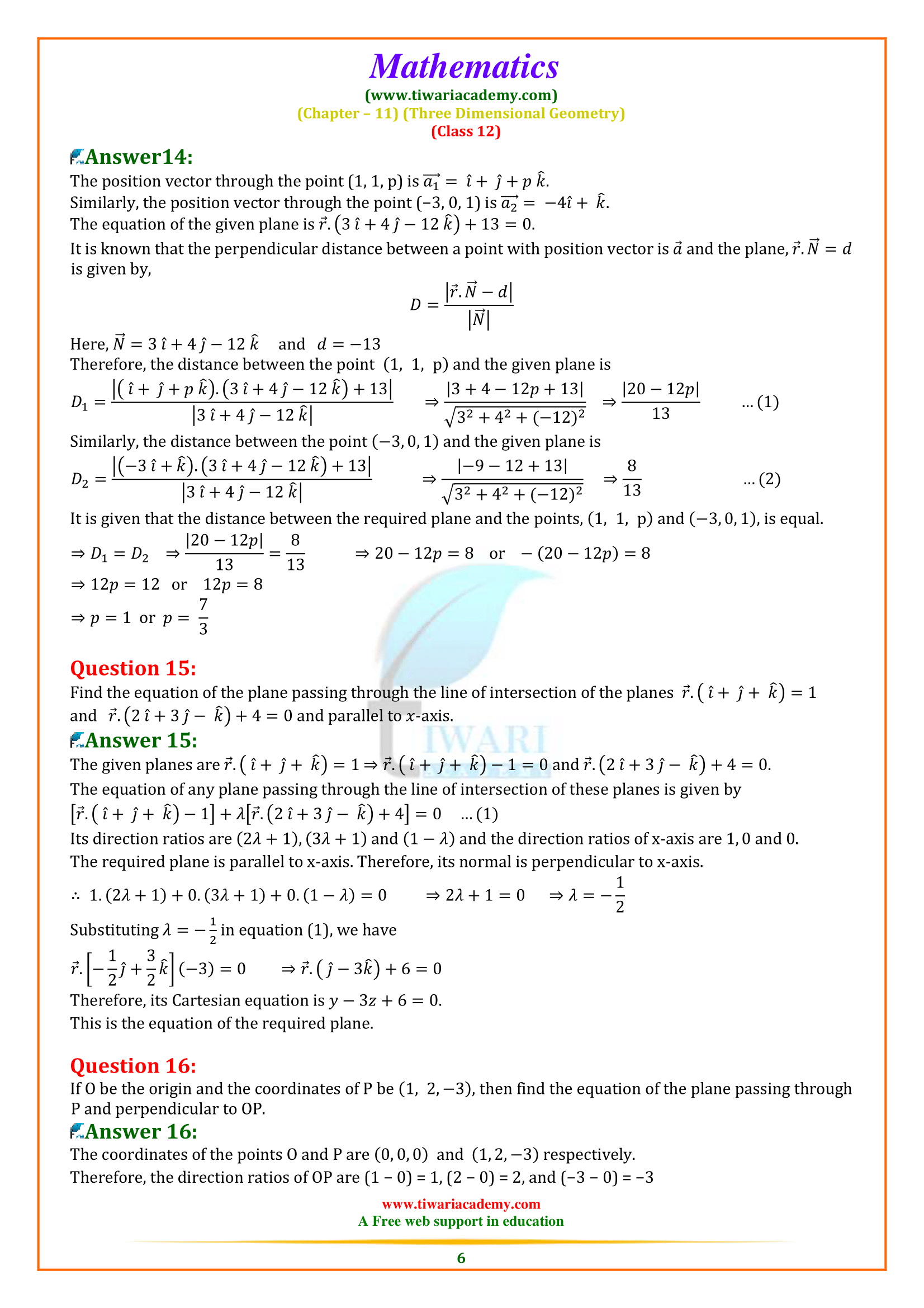 Class 12 Maths Miscellaneous Exercise 11 free download in PDF