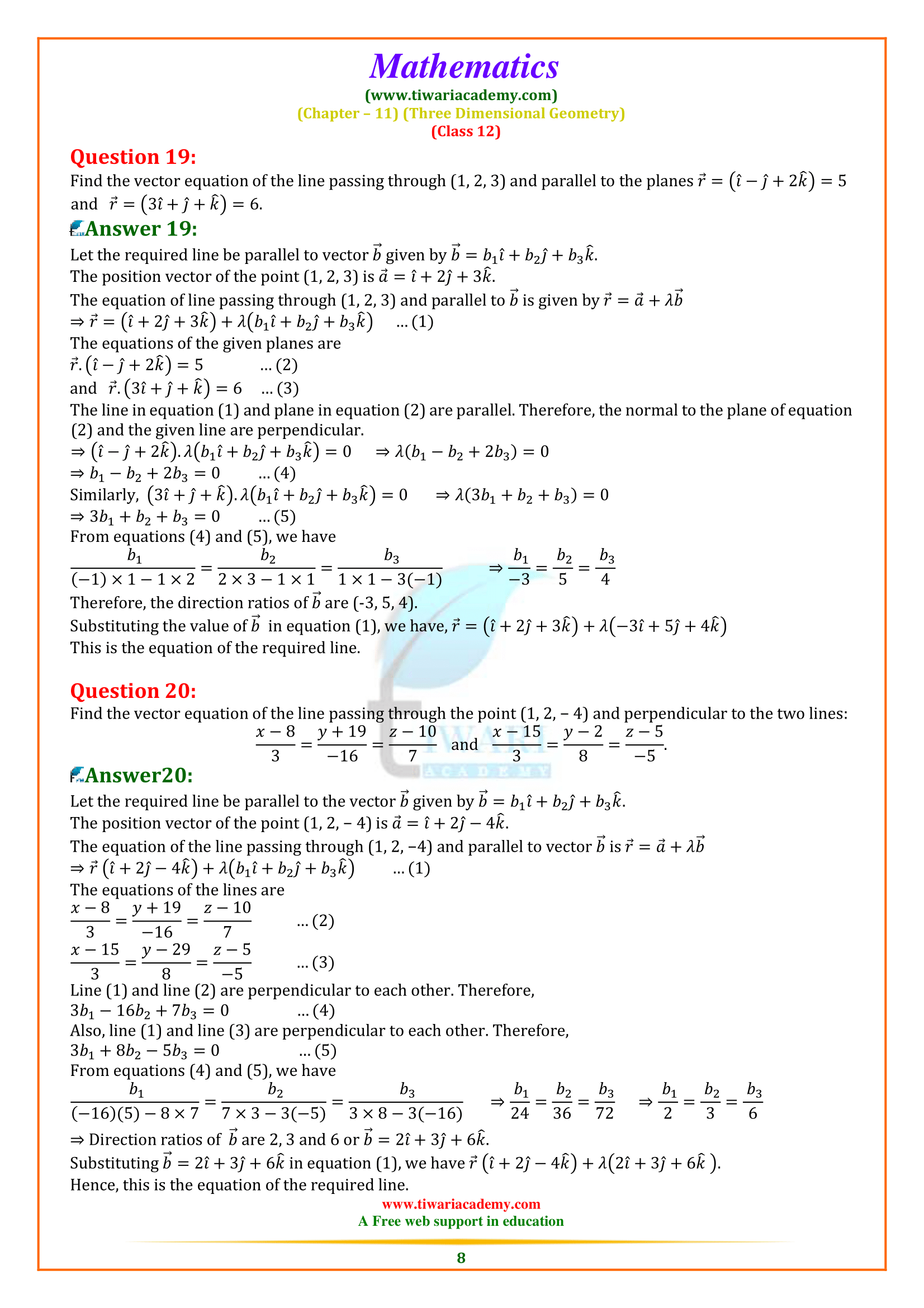 Class 12 Maths Miscellaneous Exercise 11 for mp board