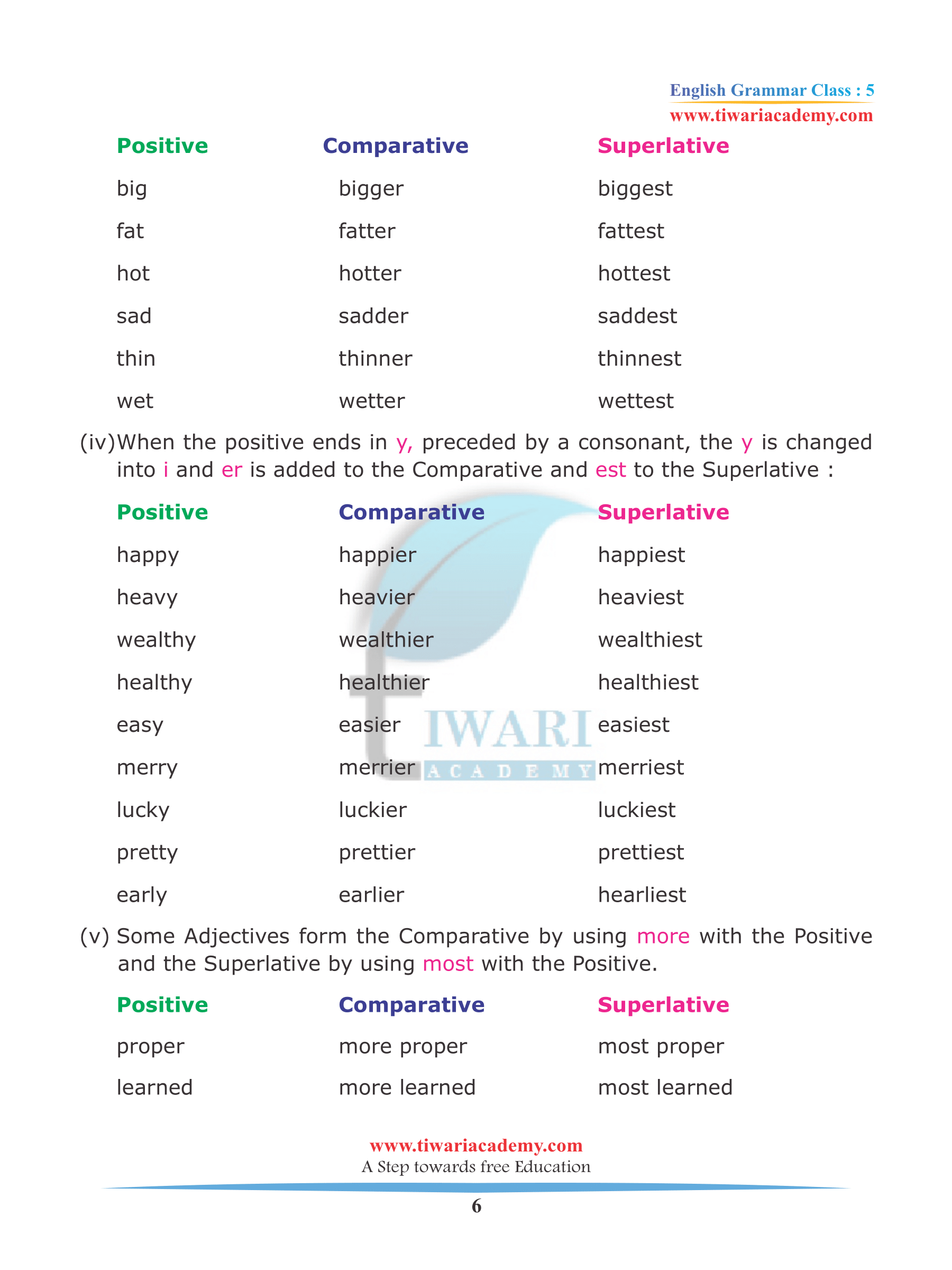 NCERT Solutions for Class 5 English Grammar Chapter 10 Adjective and its examples