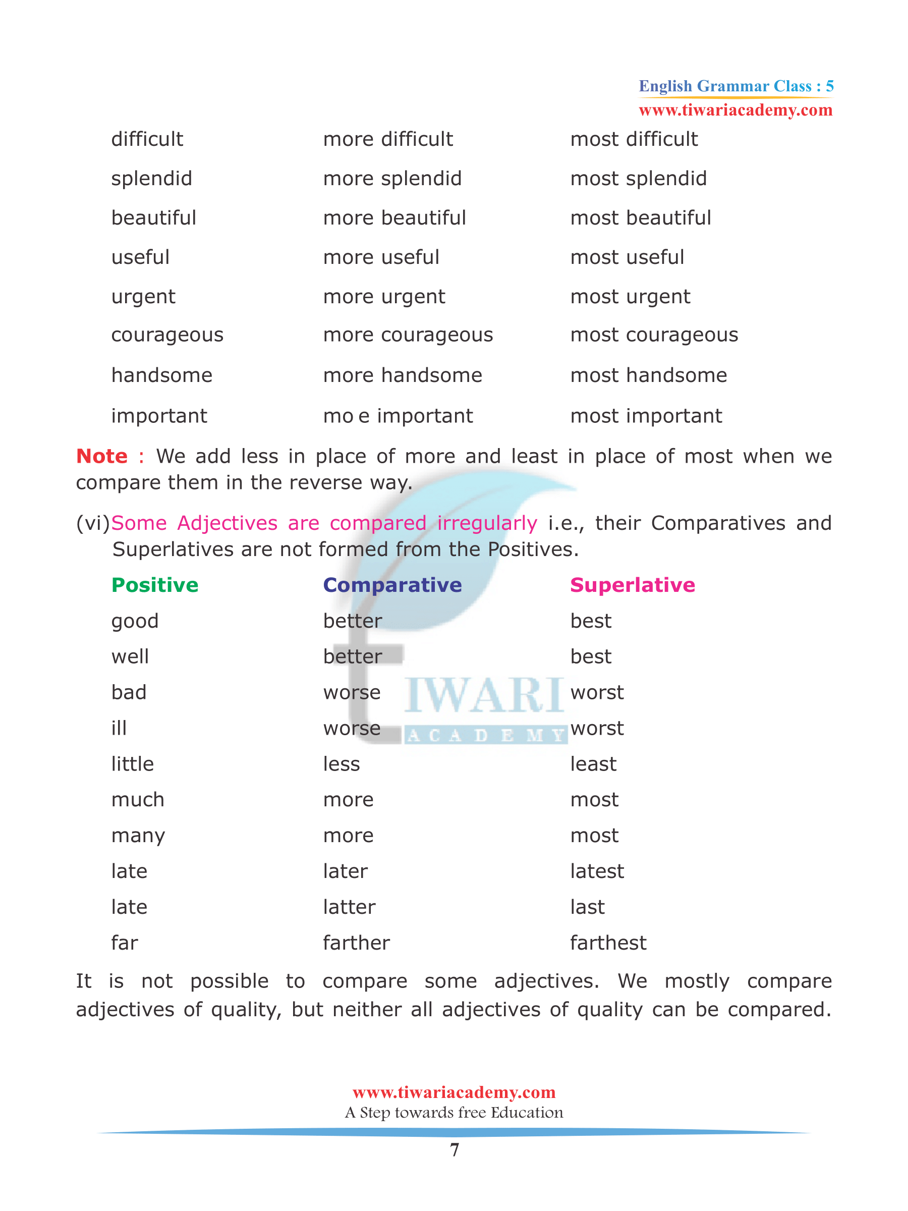 NCERT Solutions for Class 5 English Grammar Chapter 10 Adjective and its uses