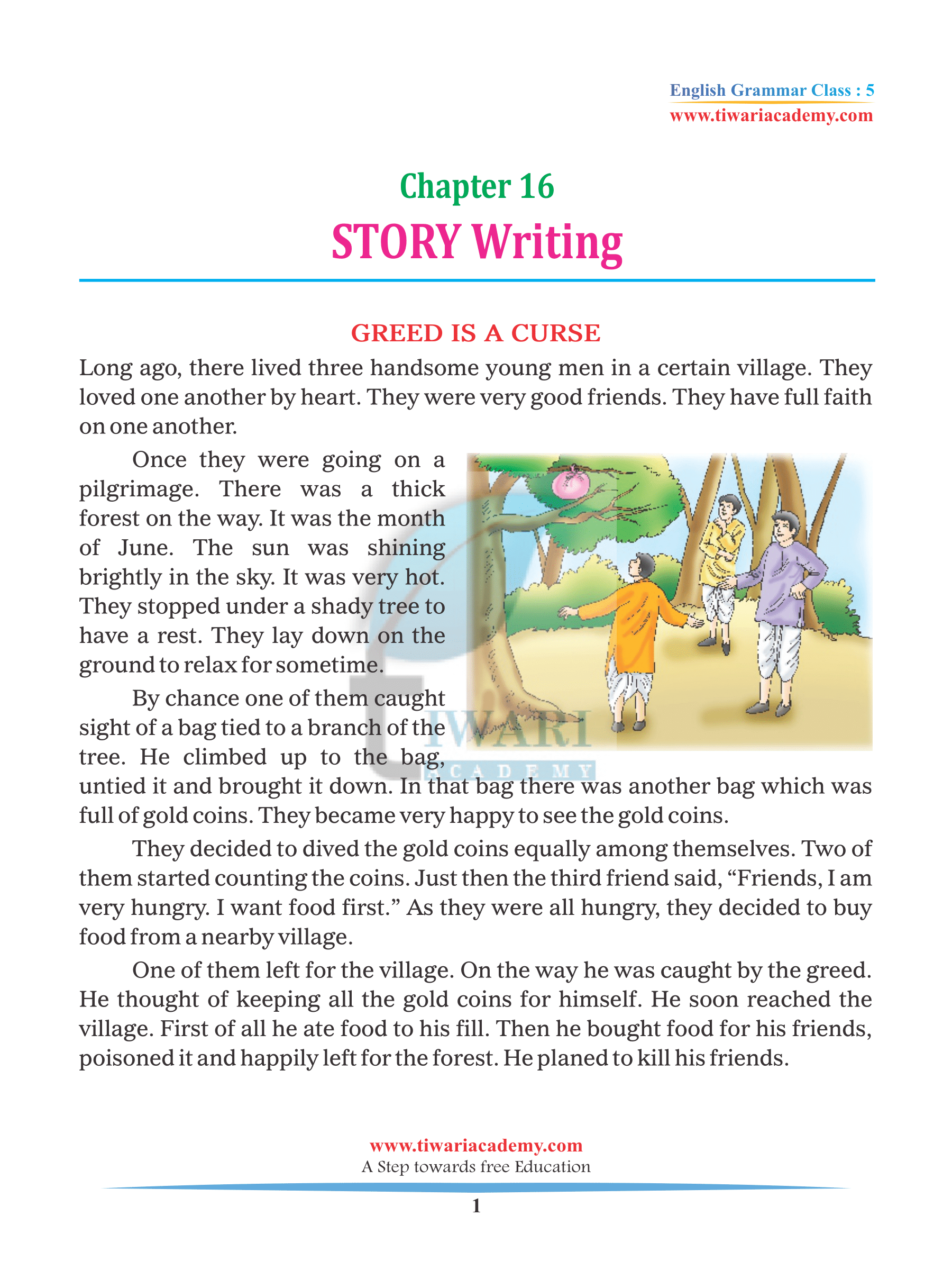 CBSE Class 5 English Grammar Chapter 16 Story Writing Free PDF cbse-class-5-english-grammar-chapter-16-story-writing-free-pdf