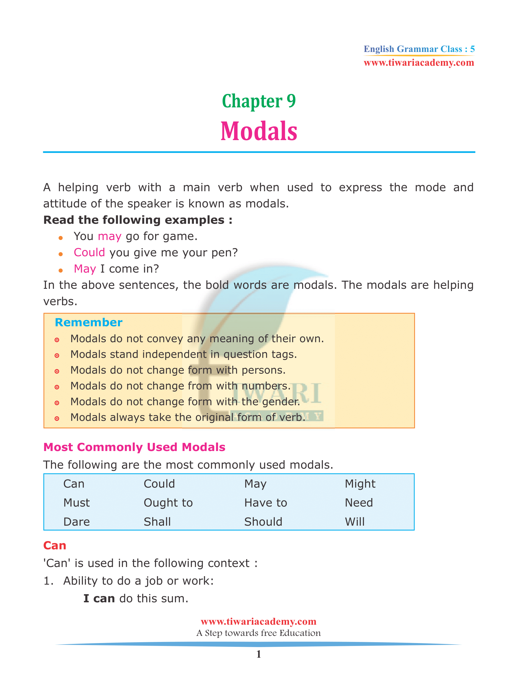 class-5-english-grammar-chapter-9-modals-use-of-could-may-can-etc