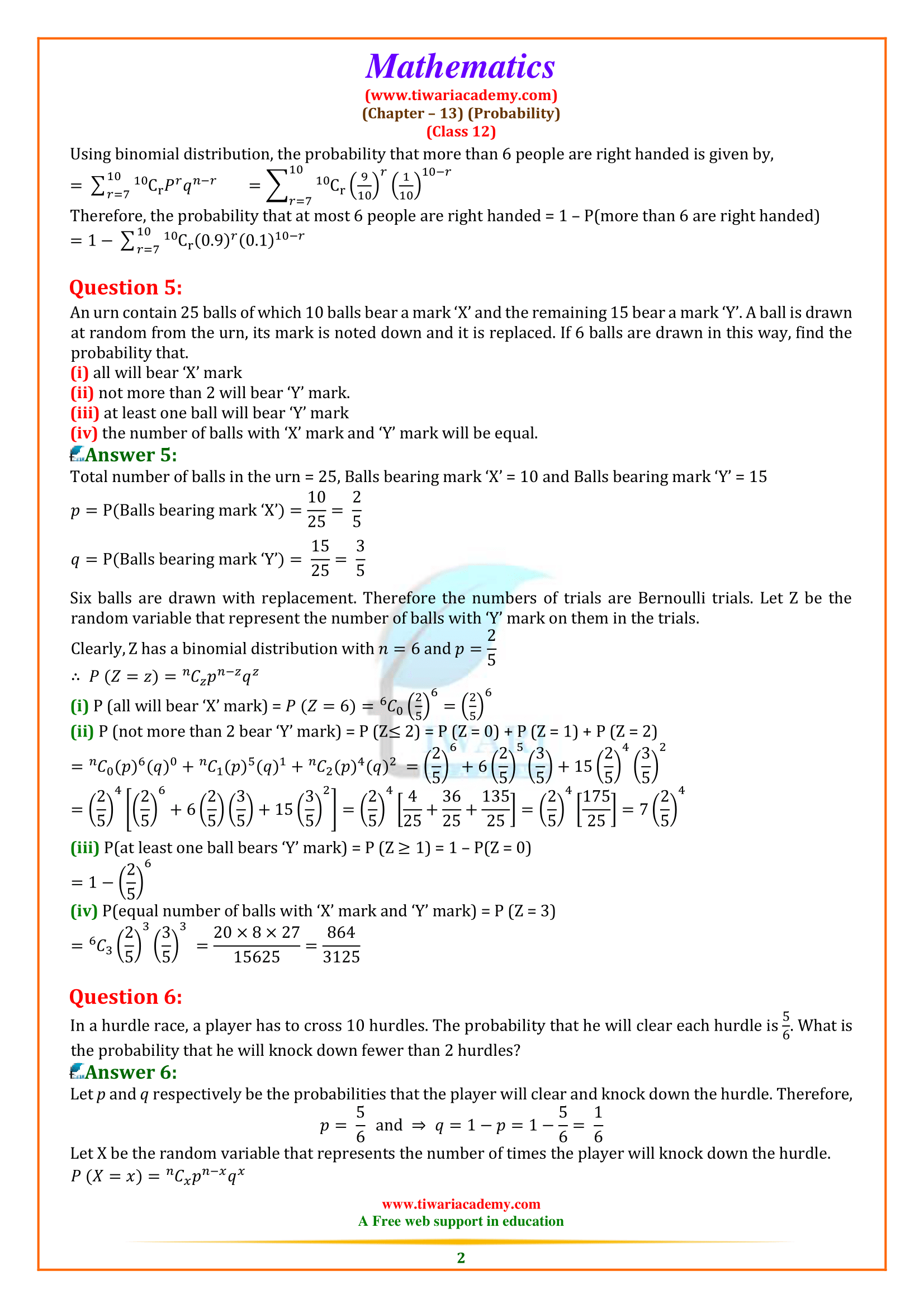 Class 12 Maths Miscellaneous 13 sols