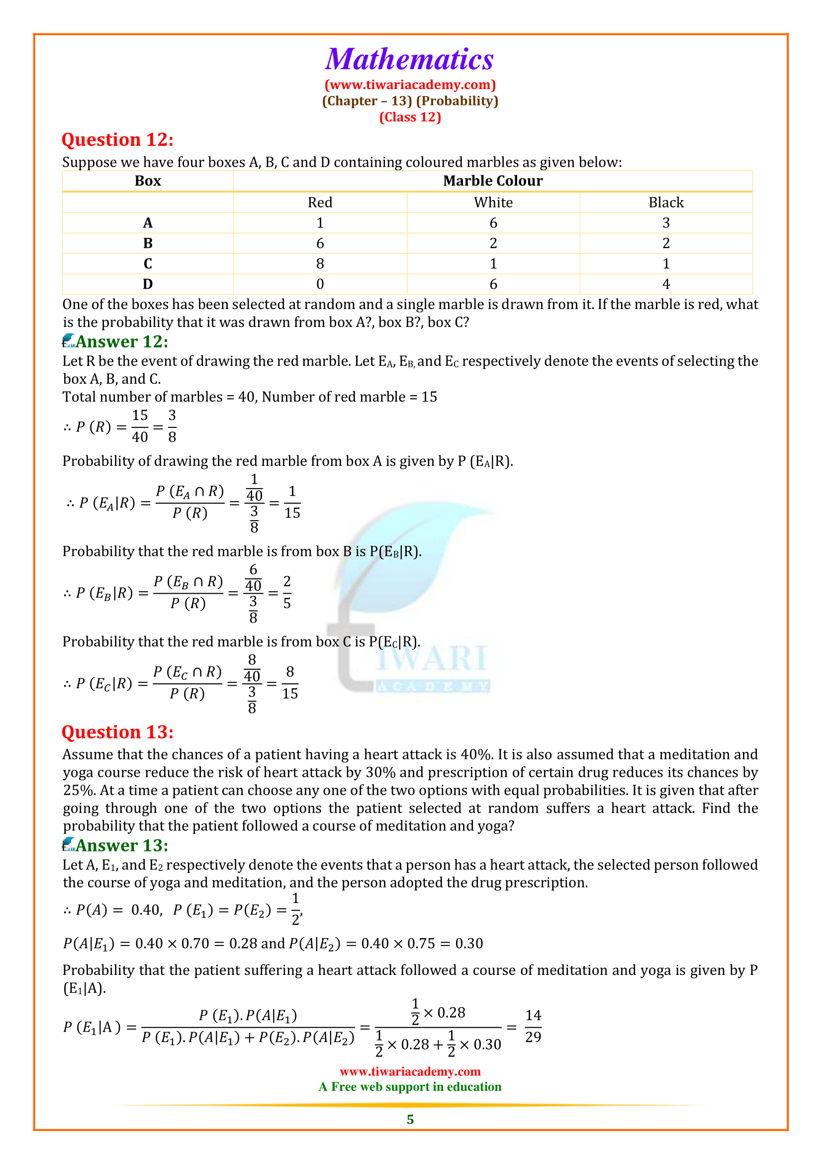 Class 12 Maths Chapter 13 Miscellaneous Exercise