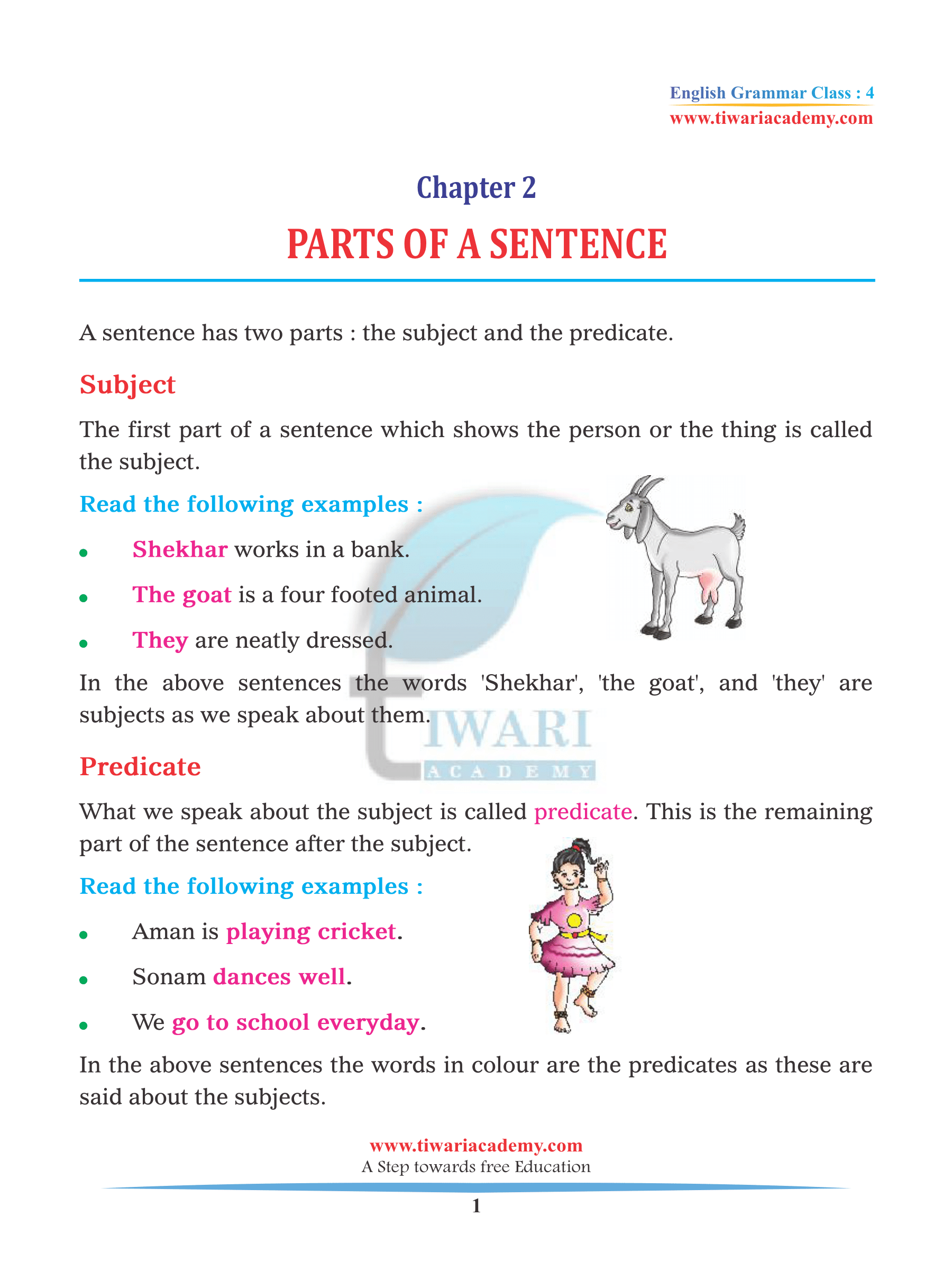 NCERT Solutions for Class 4 English Grammar Chapter 2