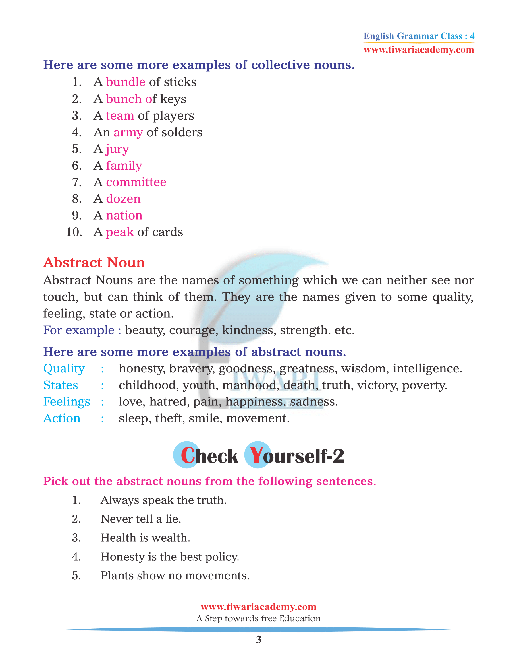 Class 4 English Grammar Chapter 5