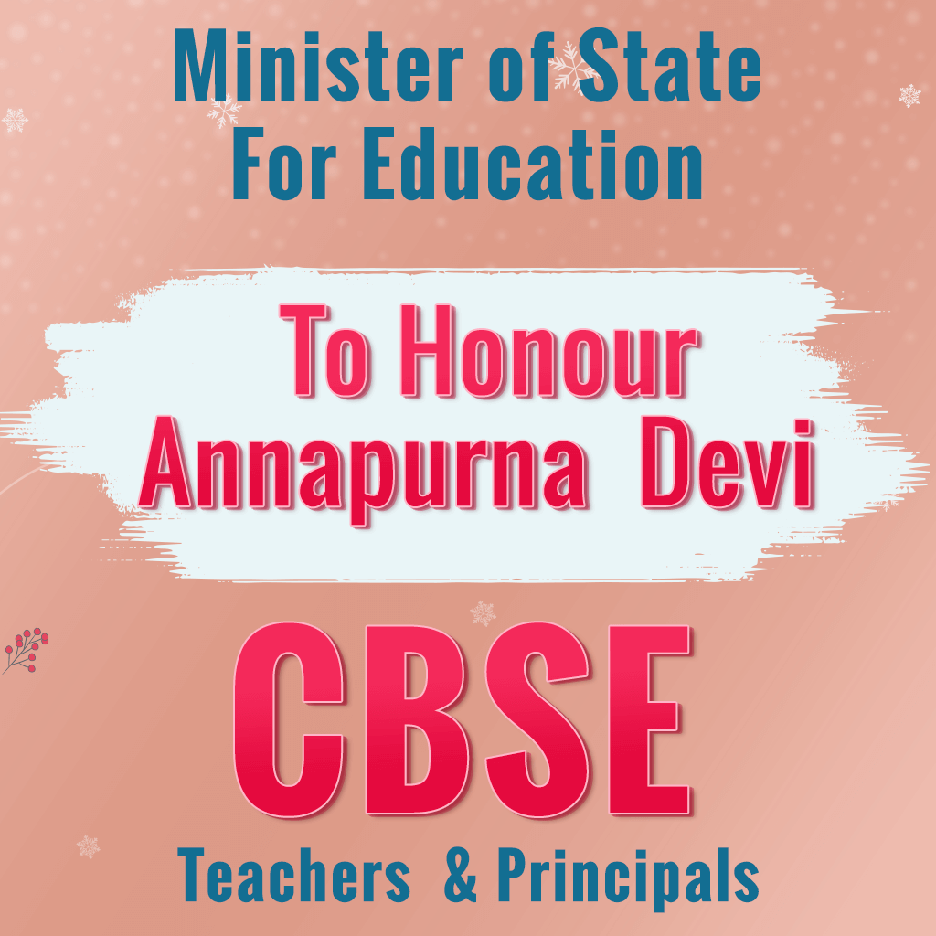 Annapurna Devi to Honour CBSE Teachers