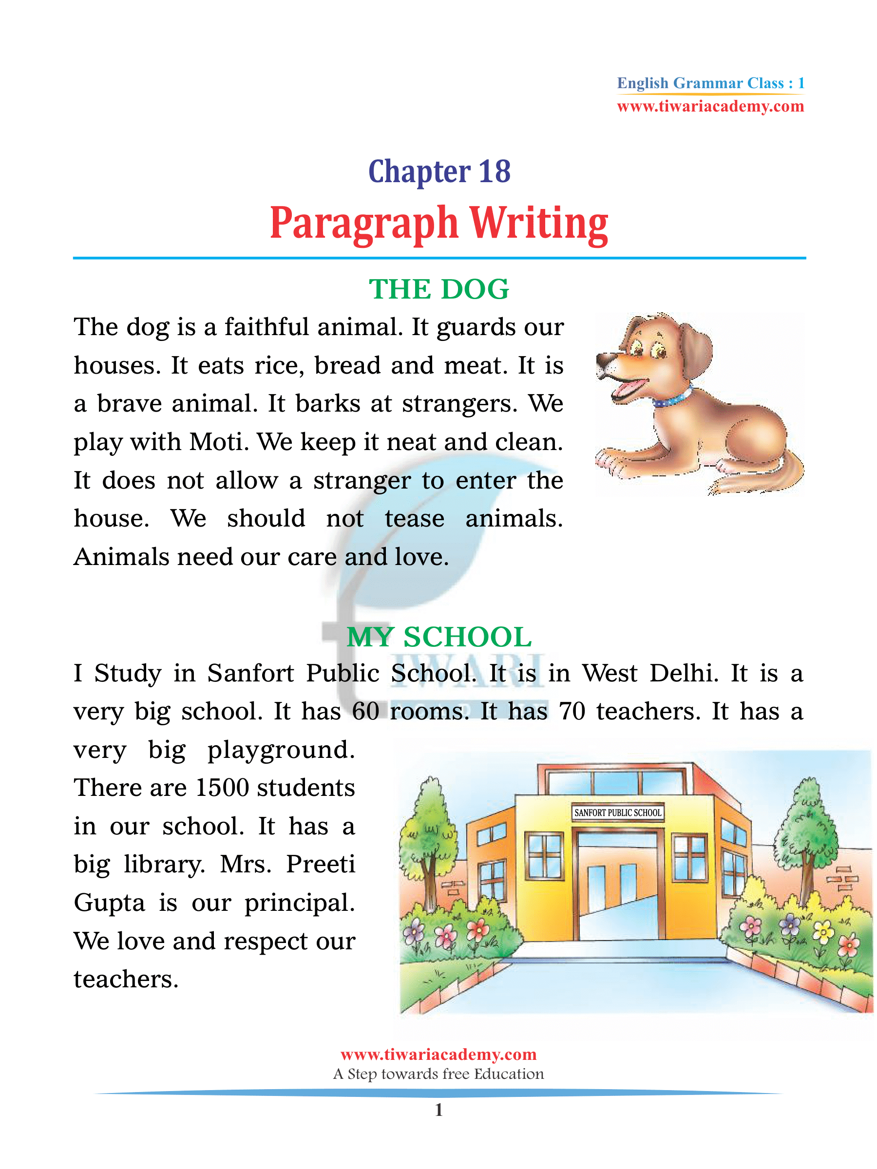 format of paragraph writing in english