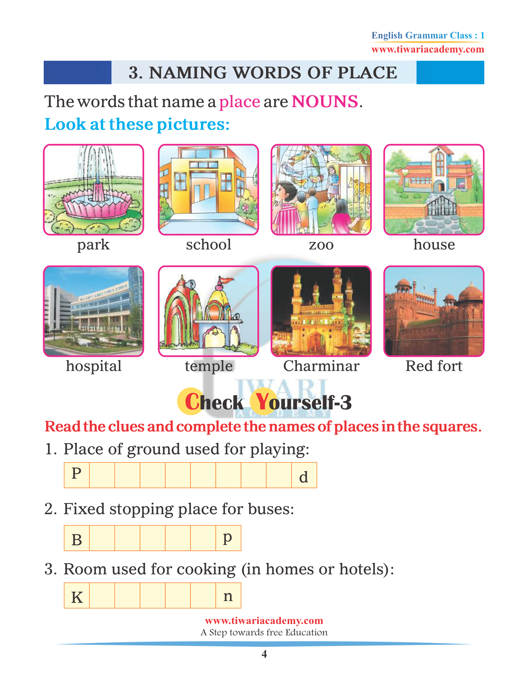 Noun for Class 1 Grammar