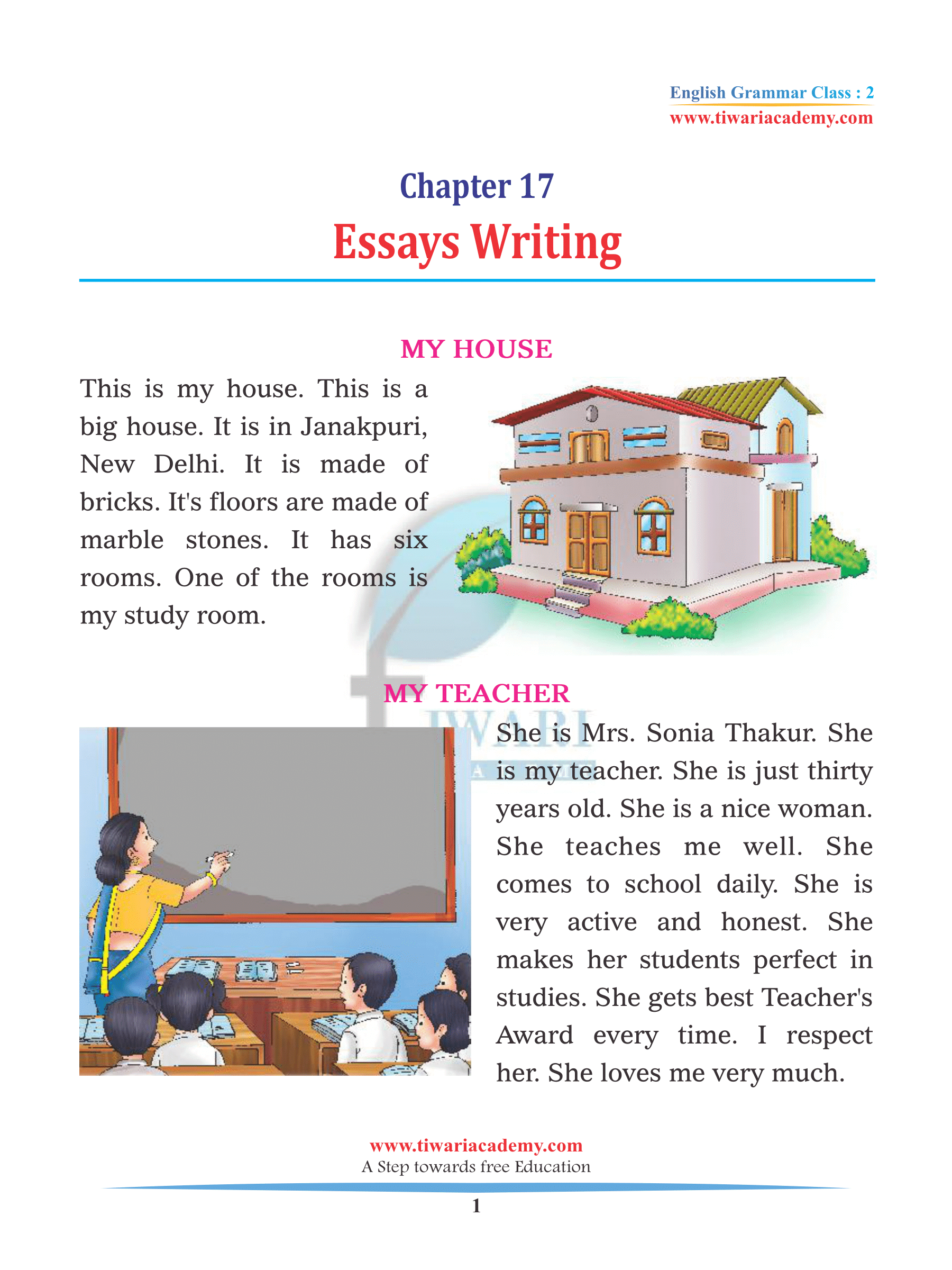 essay for grade 2 students