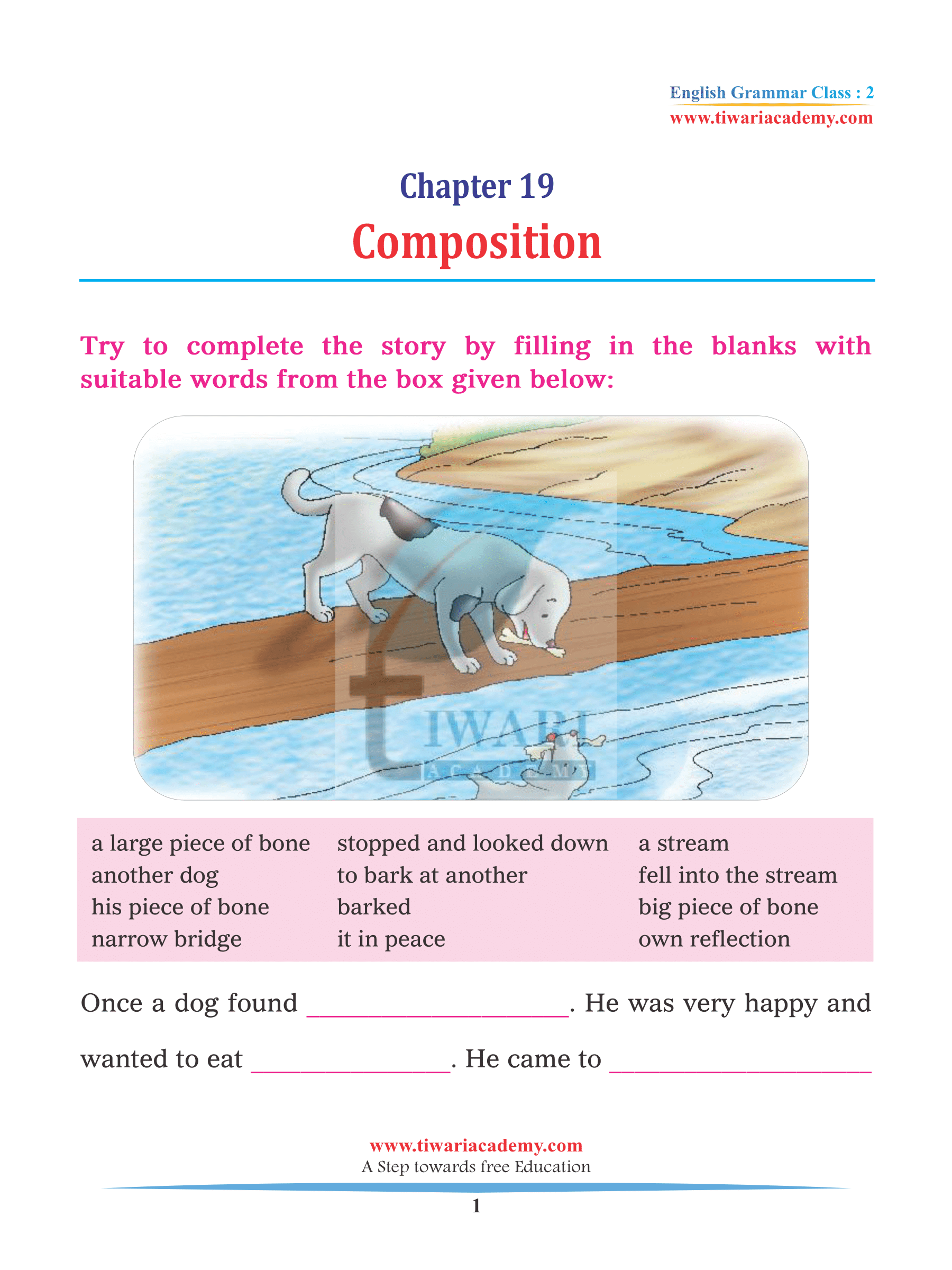 Class 2 English Grammar Chapter 19 Composition Assignments
