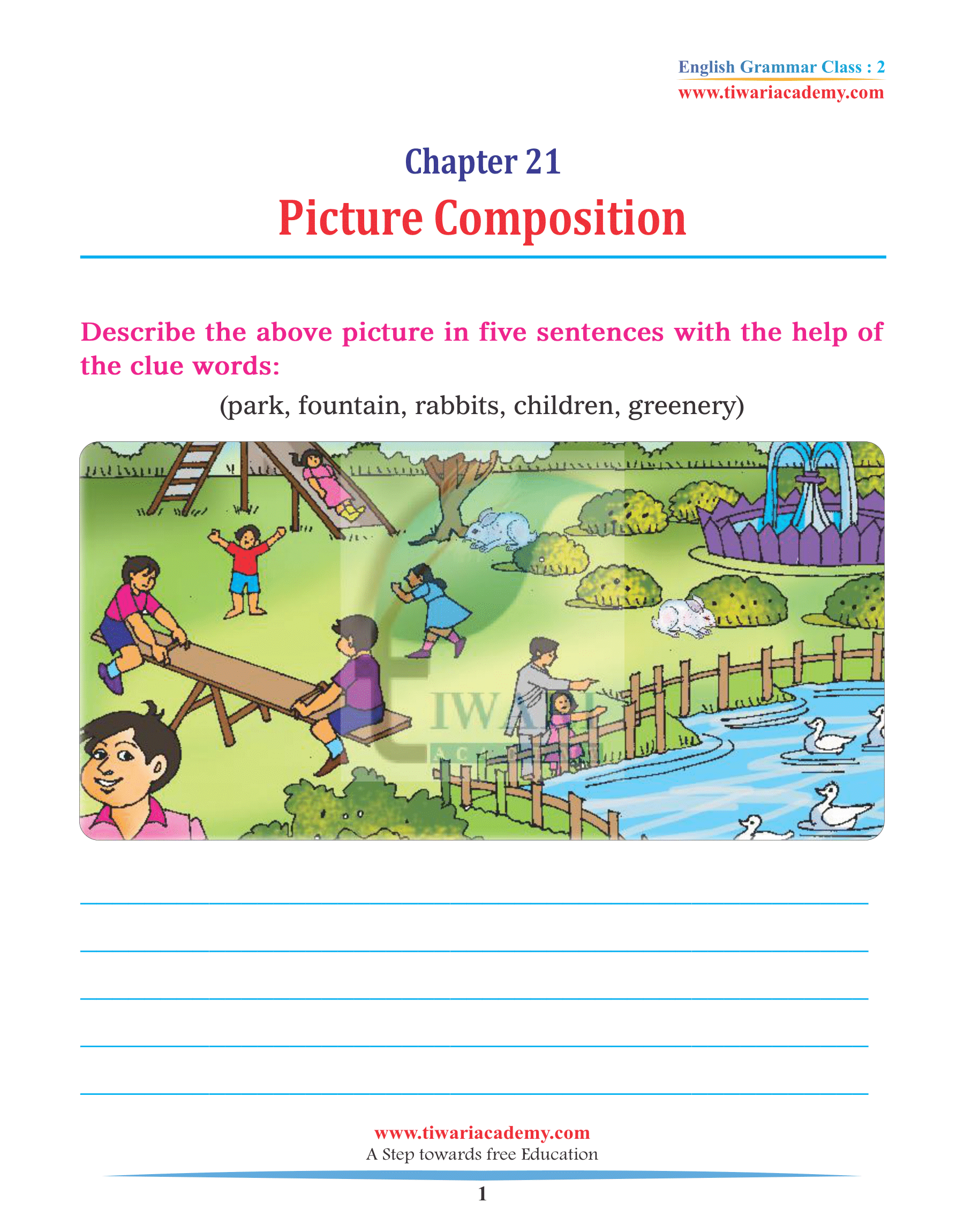 Class 2 English Grammar Picture Composition
