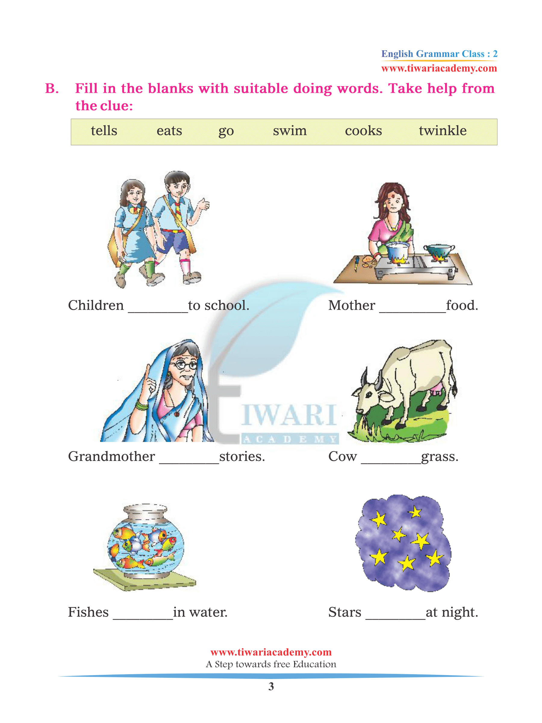 Class 2 English Grammar The Verb