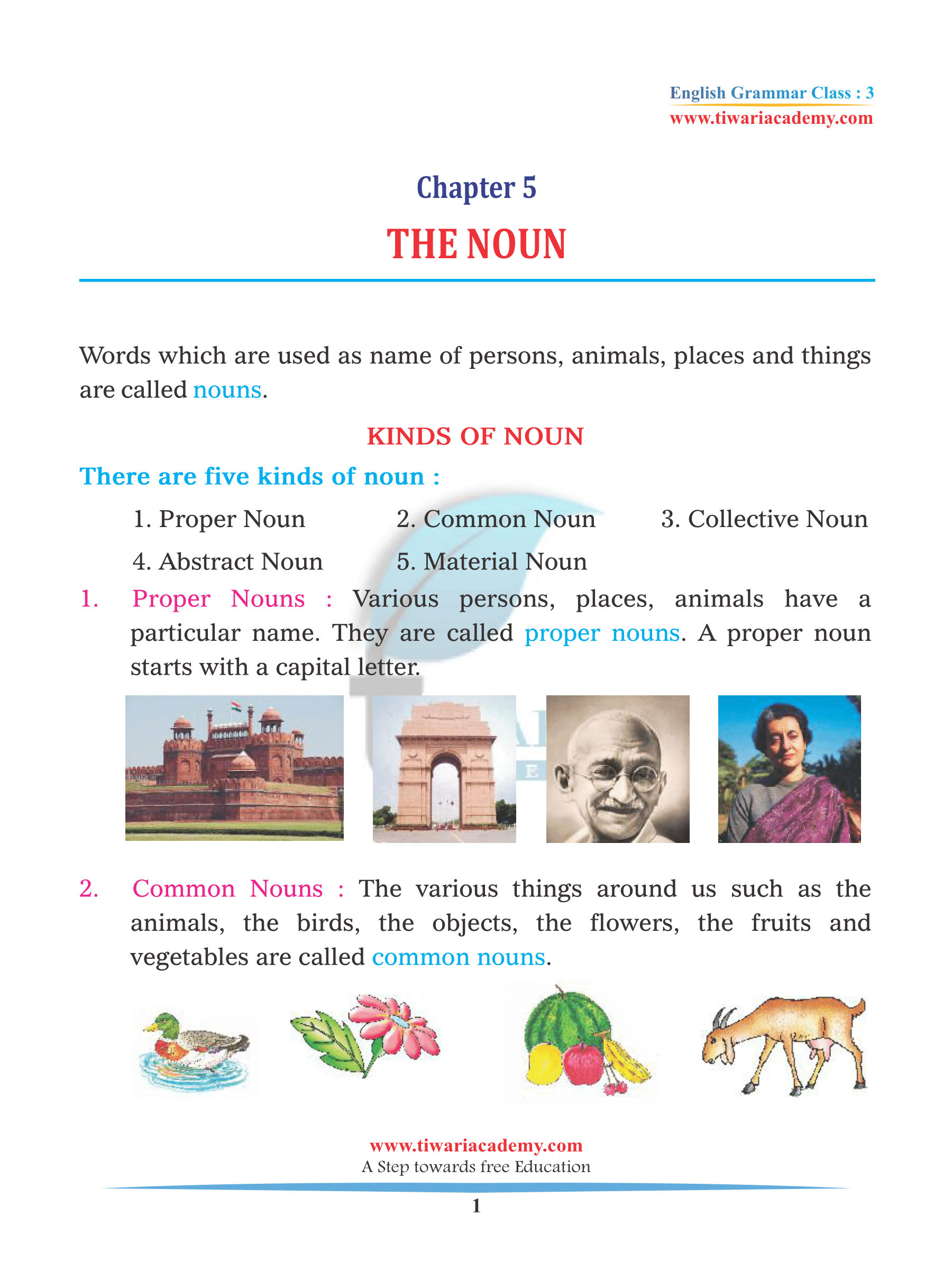 Class 3 English Grammar Chapter 5 The Noun (Updated for 2022-2023). Class 3 English Grammar Chapter 5 The Noun (Updated for 2022-2023).