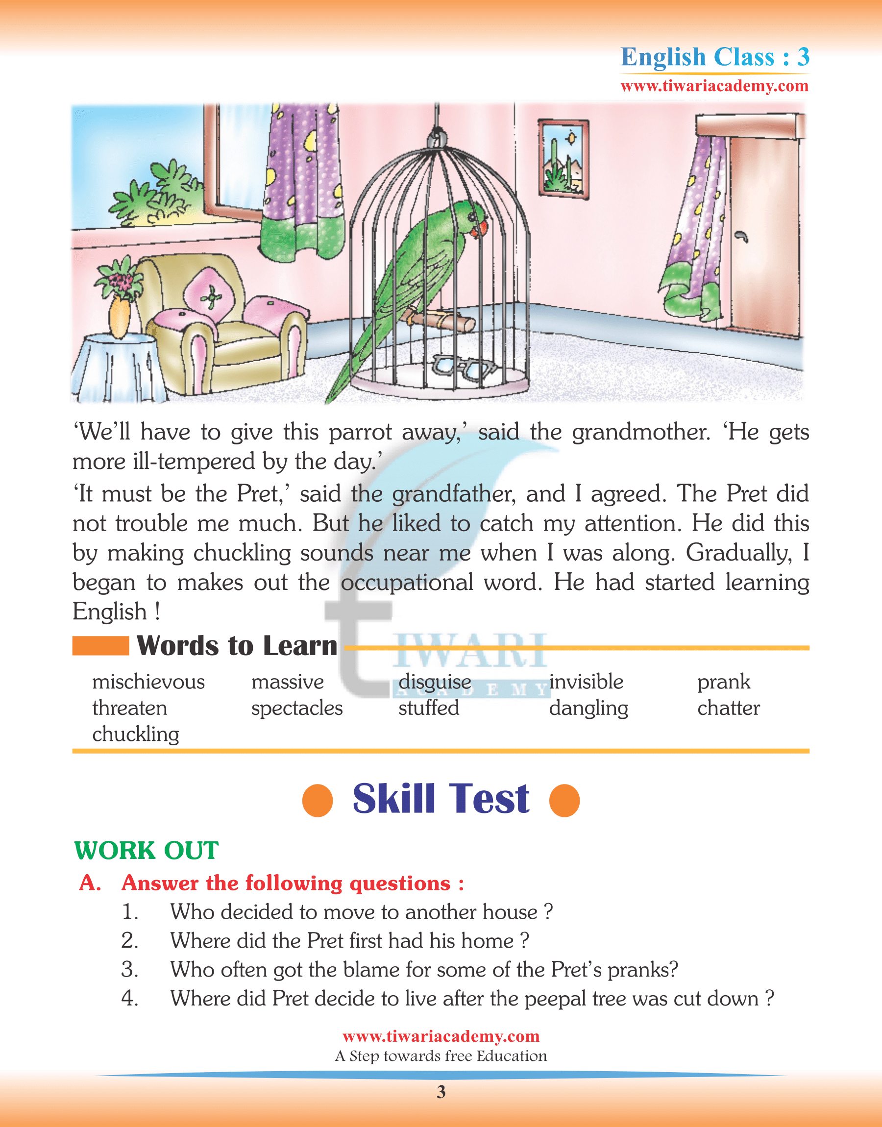 Class 3 English Chapter 2 Story book