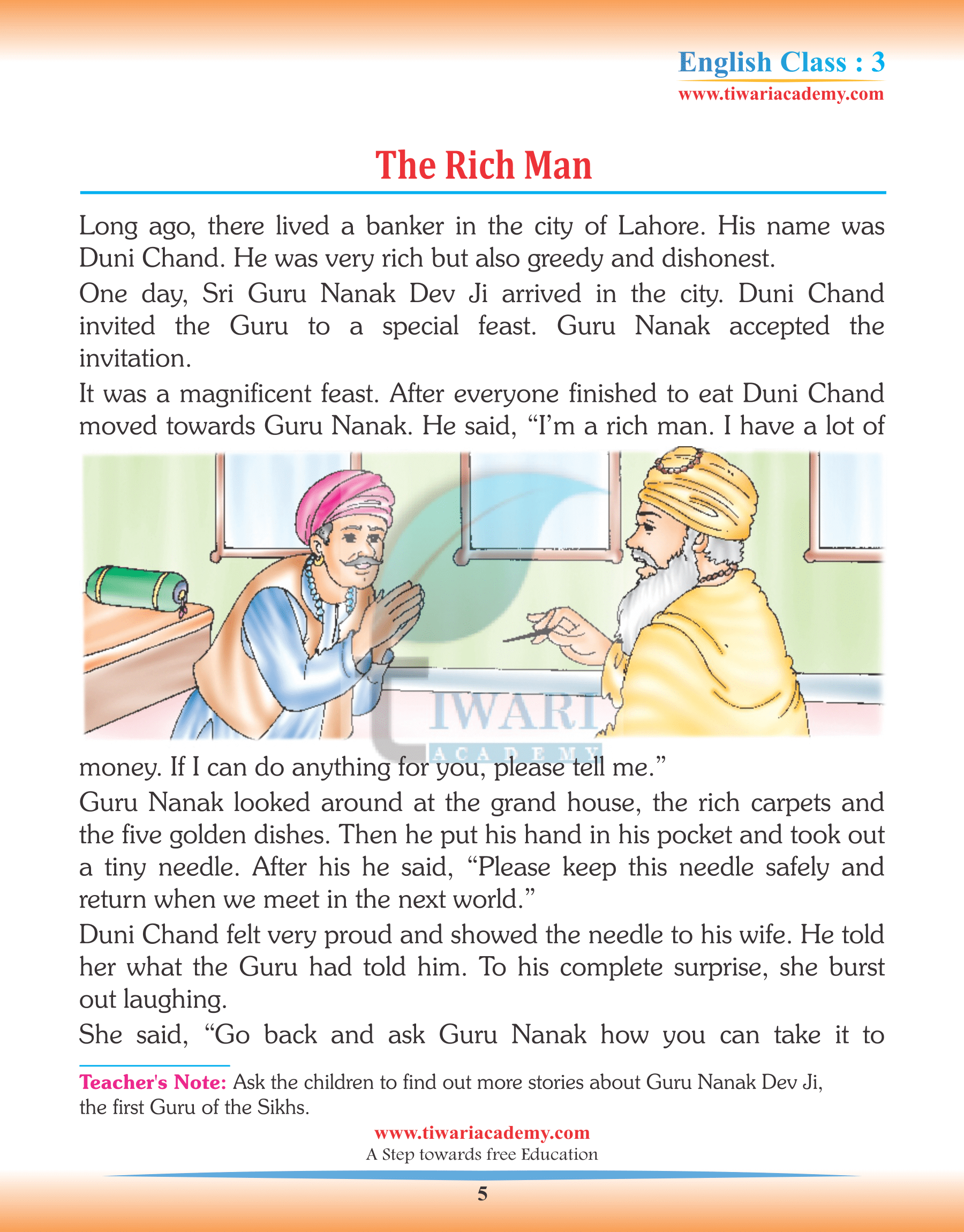 Class 3 English Chapter 3 Story practice