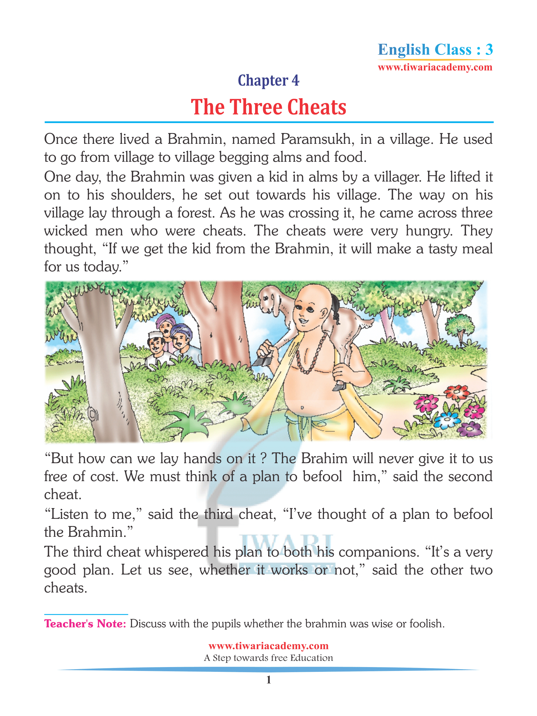 NCERT Solutions Class 3 English Unit 4 A Little Fish Story