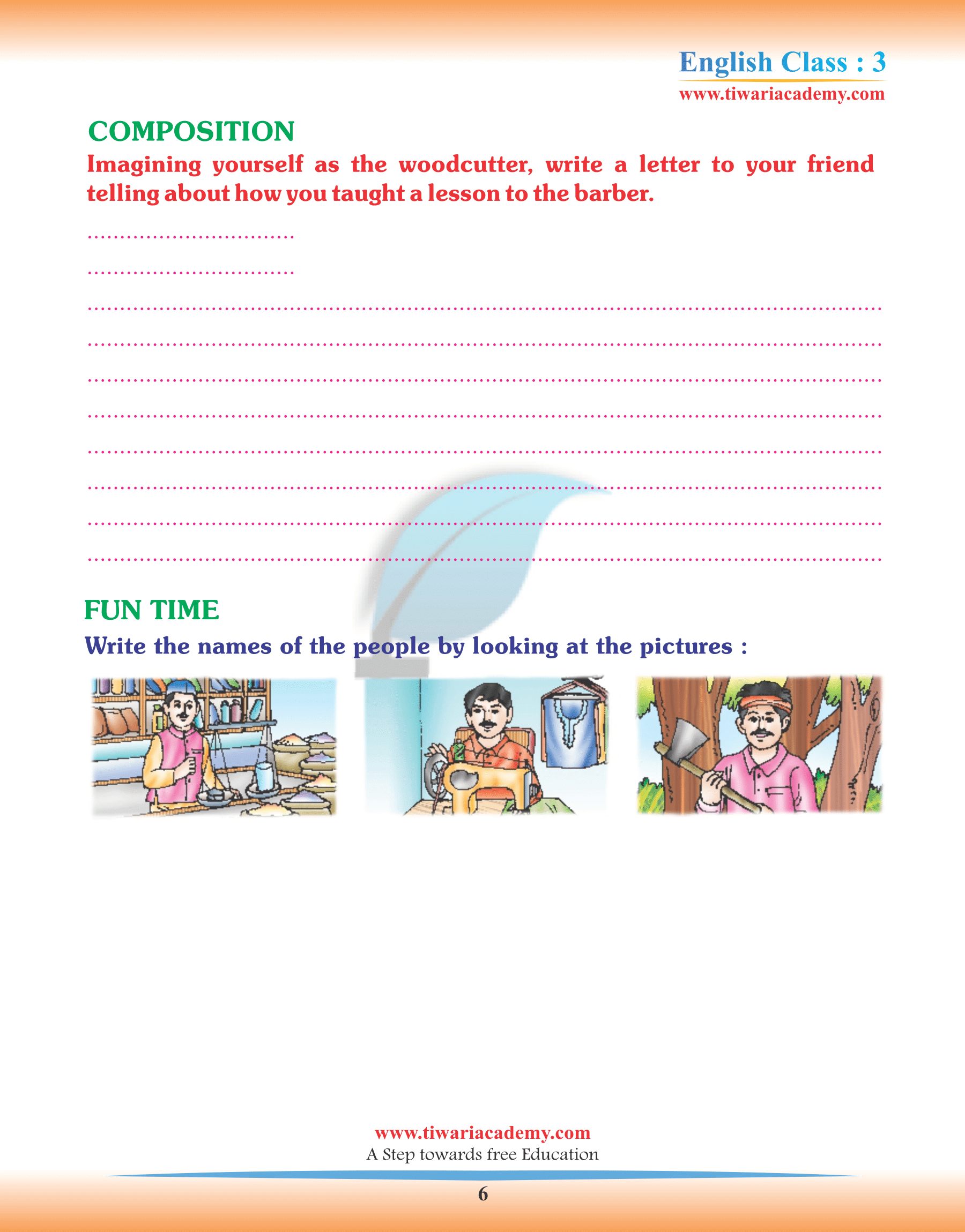 Class 3 English Chapter 6 Picture Composition