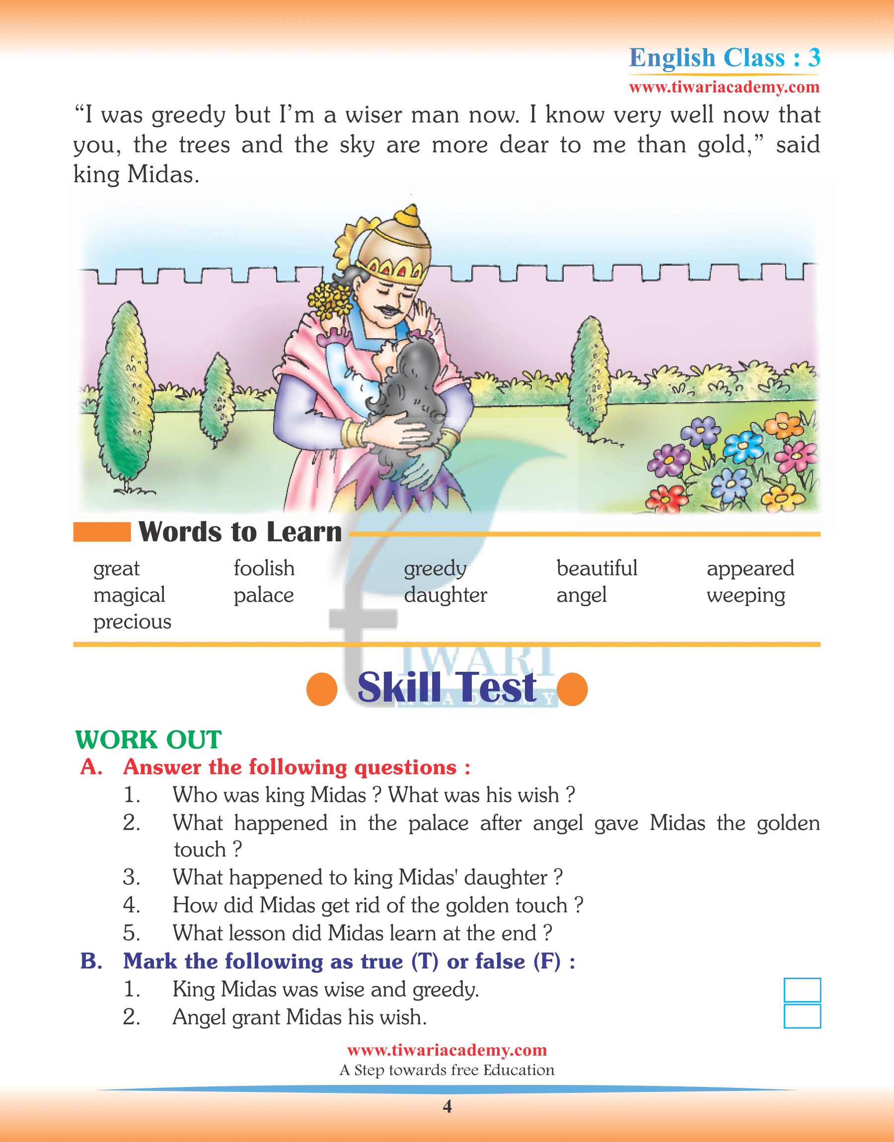 Class 3 English Chapter 8 Practice Notes