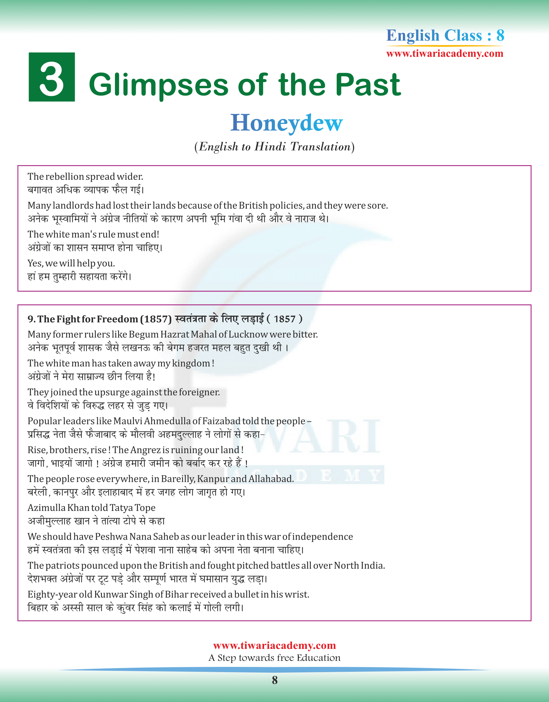 NCERT CLASS 8 ENGLISH CHAPTER 3 EXPLANATION IN HINDI visual data 3