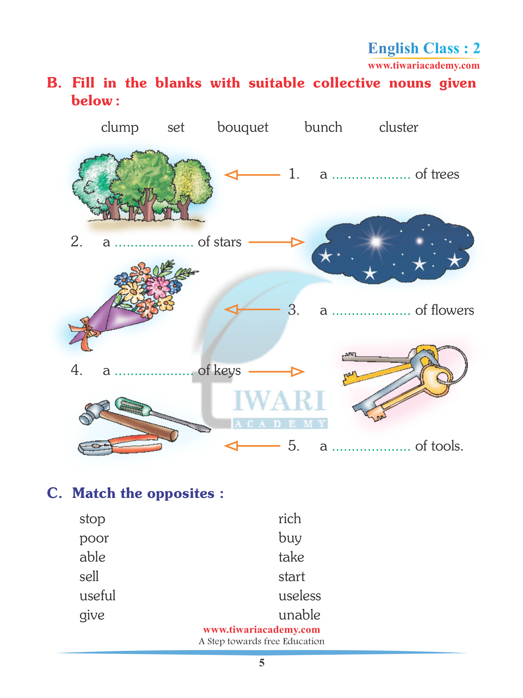Class 2 English Unit 10 Picture Workbook