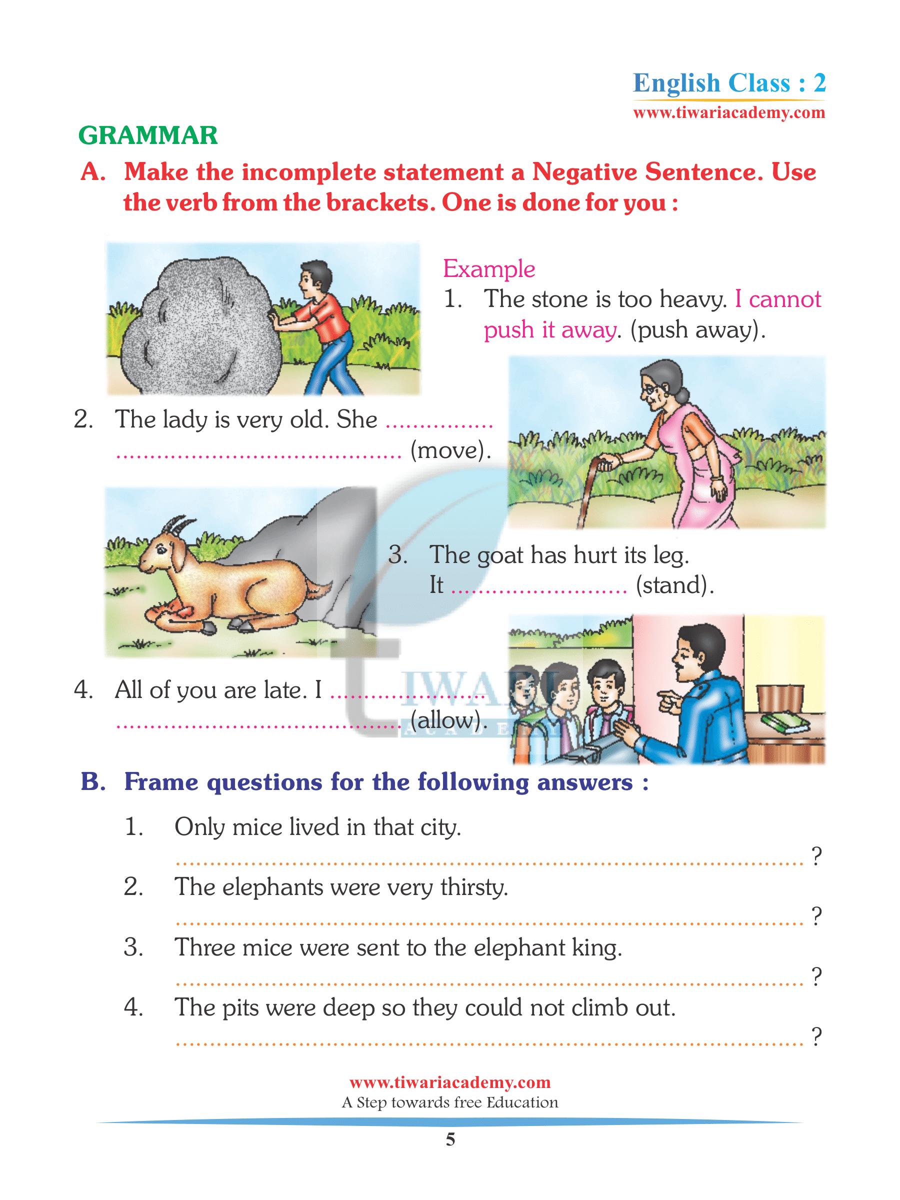 Class 2 English Unit 4 Picture Worksheet