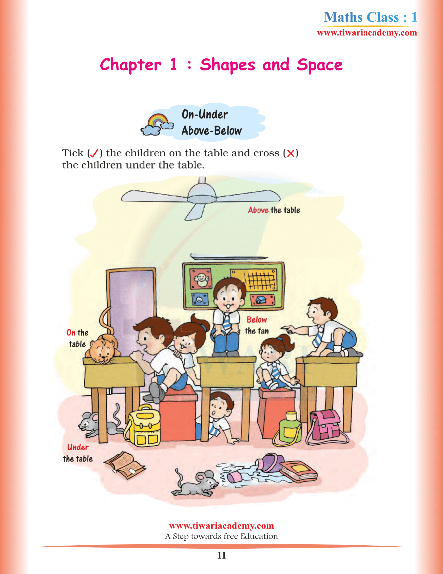 Class 1 Maths Chapter 1 solutions