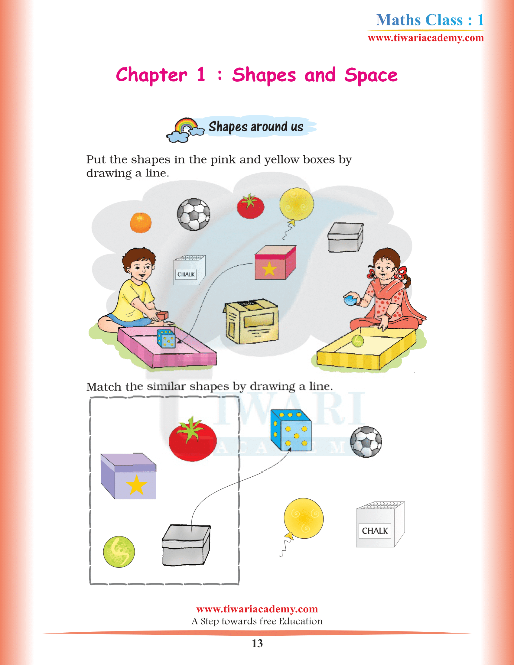 Class 1 Maths Chapter 1 NCERT Answers