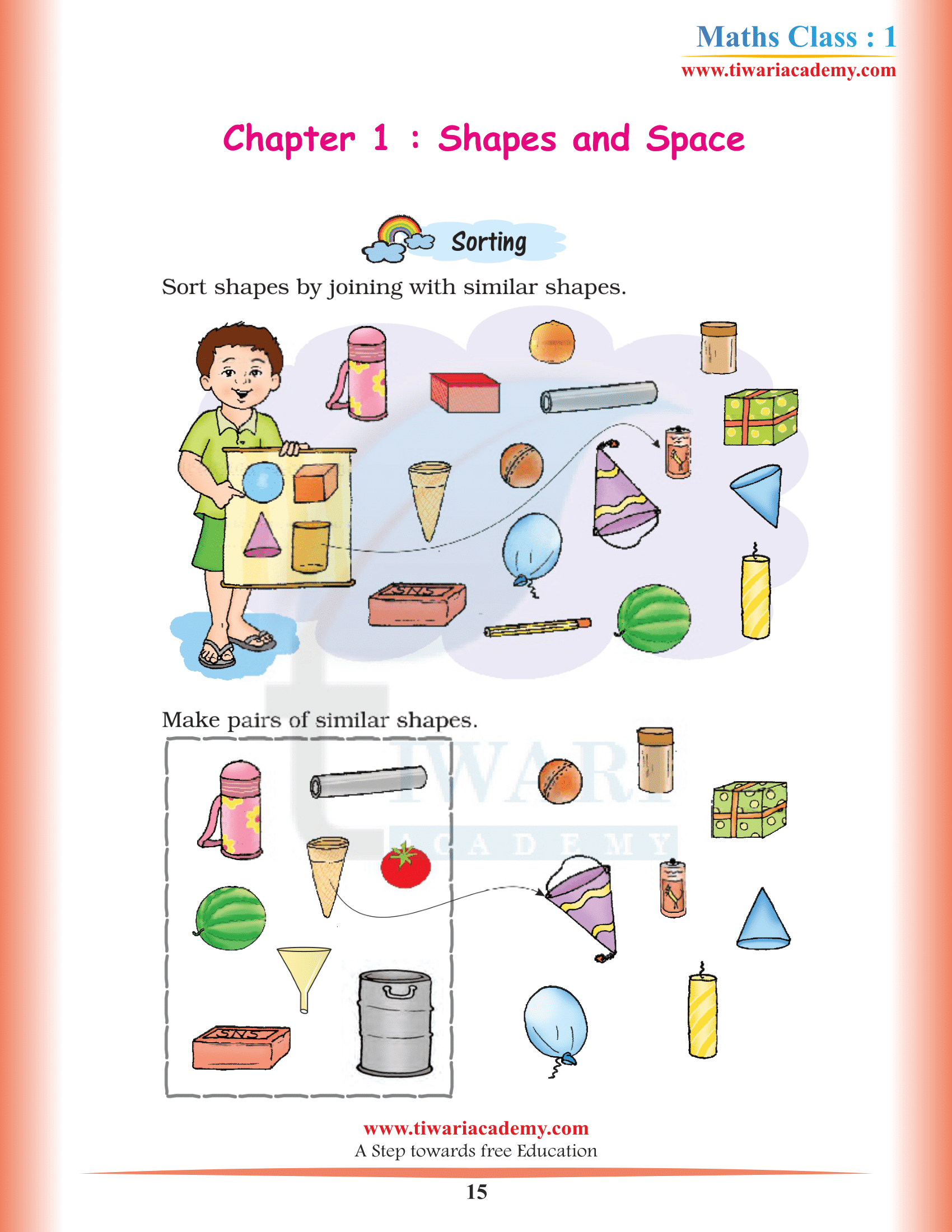 Class 1 Maths Chapter 1 Matching