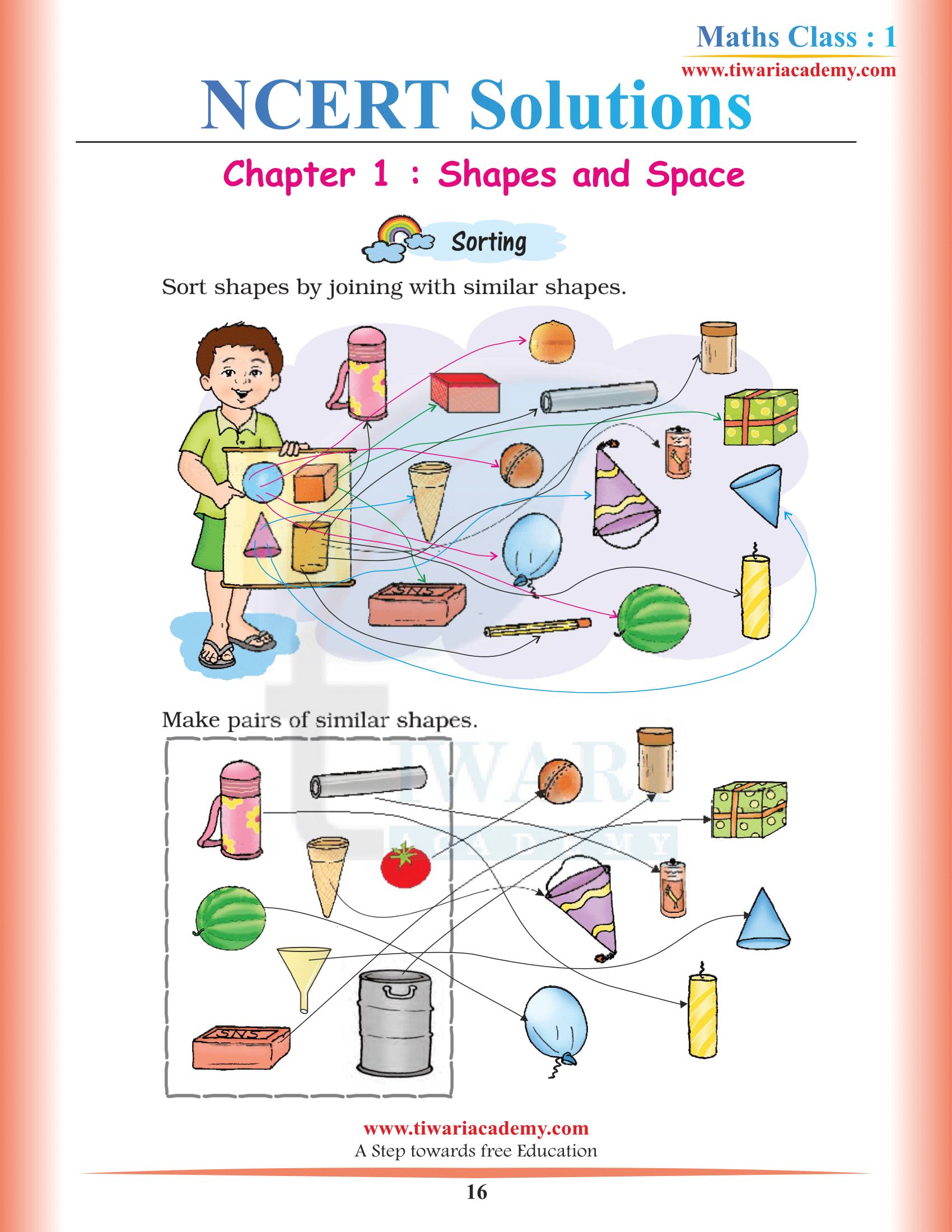 Class 1 Maths Chapter 1 Question answers