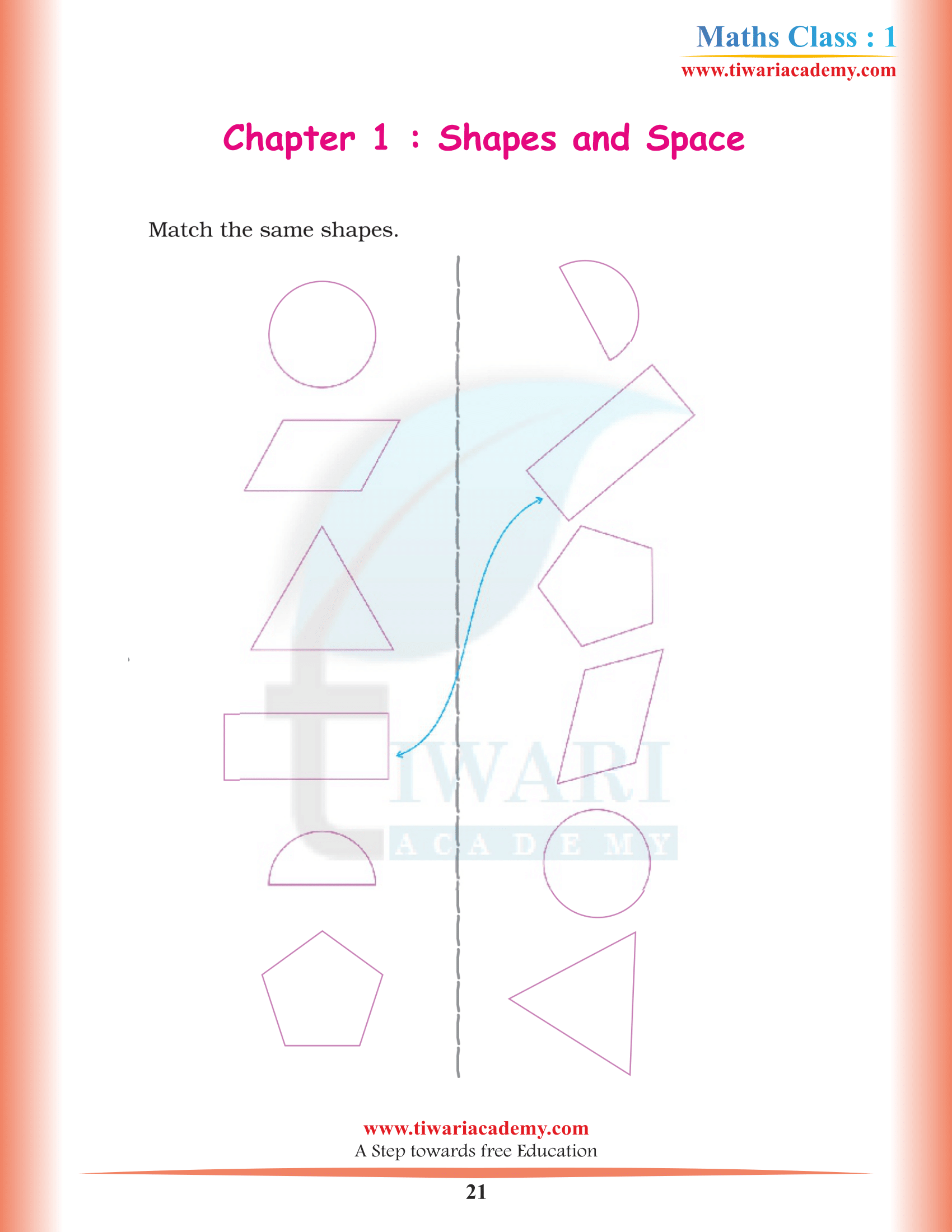 Class 1 Maths Chapter 1 assignments