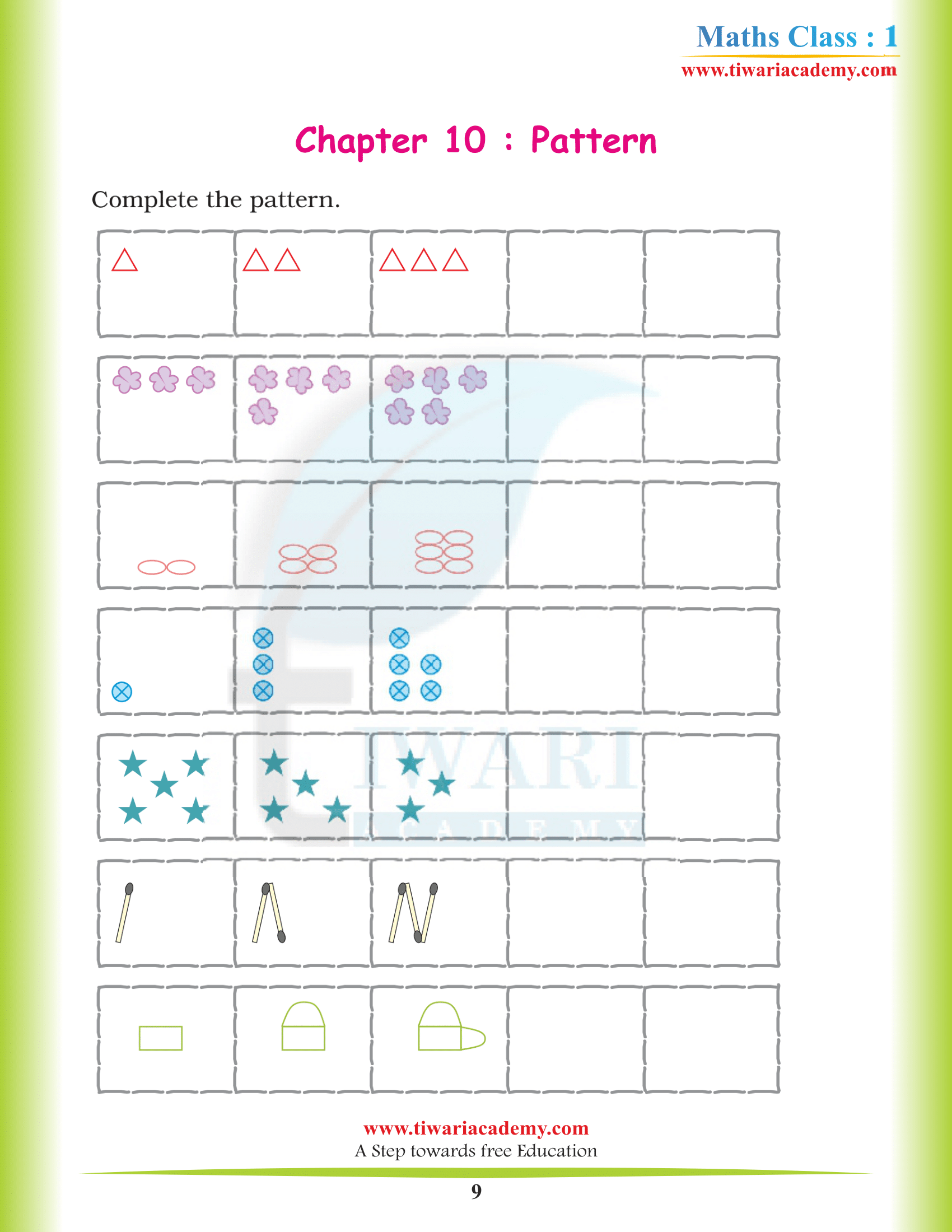 1st Maths Chapter 10 Solutions