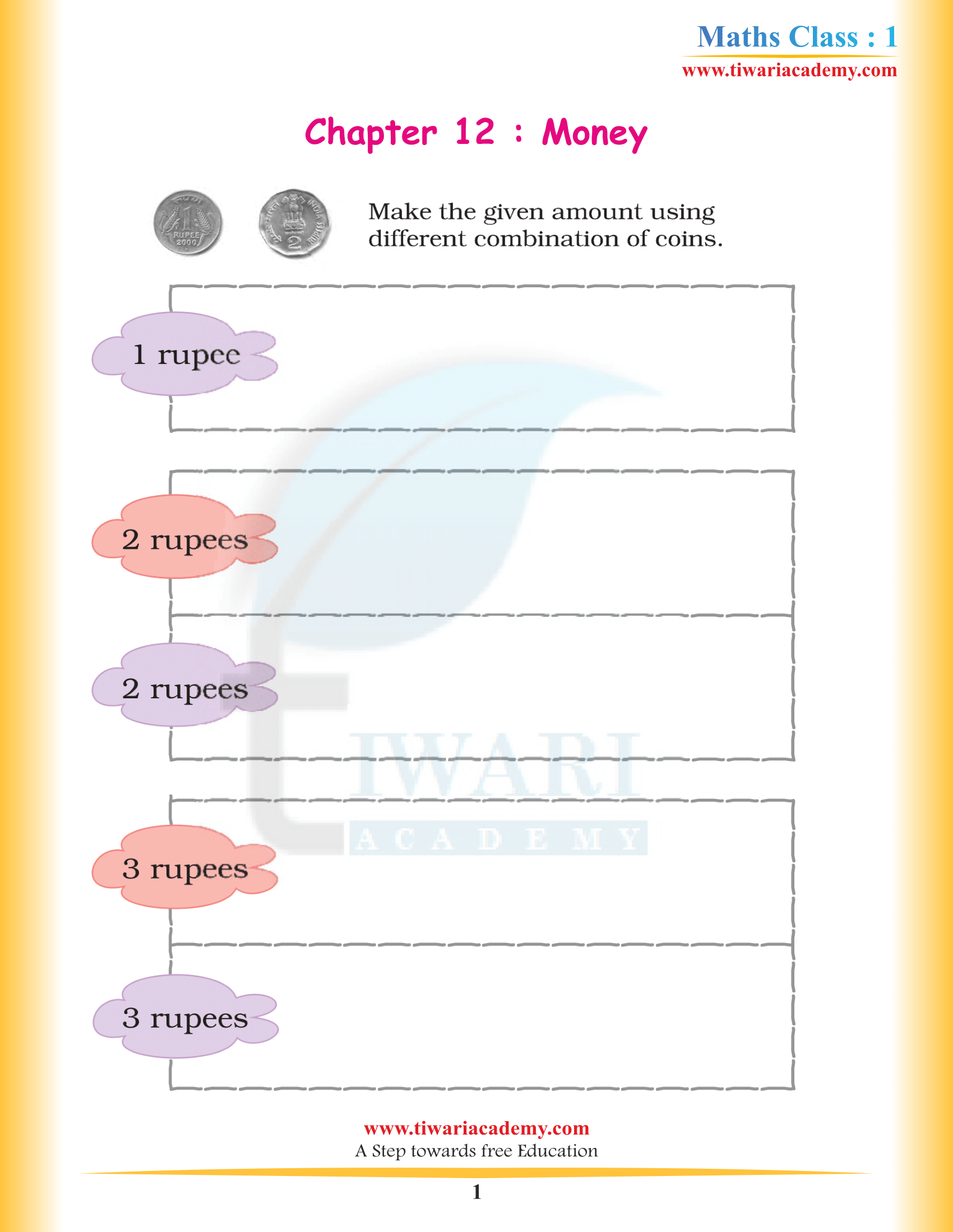 Class 1 Maths Chapter 12 NCERT Solutions