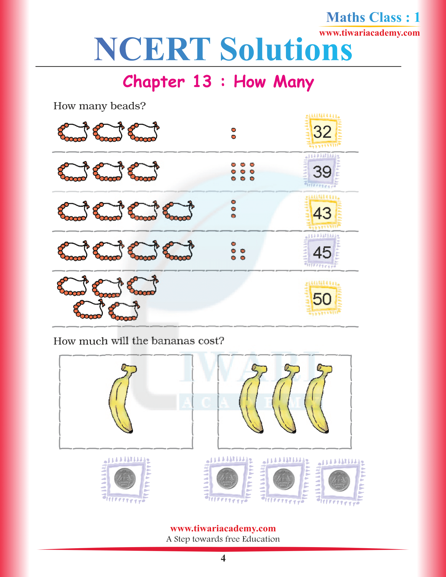 Class 1 Maths Chapter 13 sols in PDF