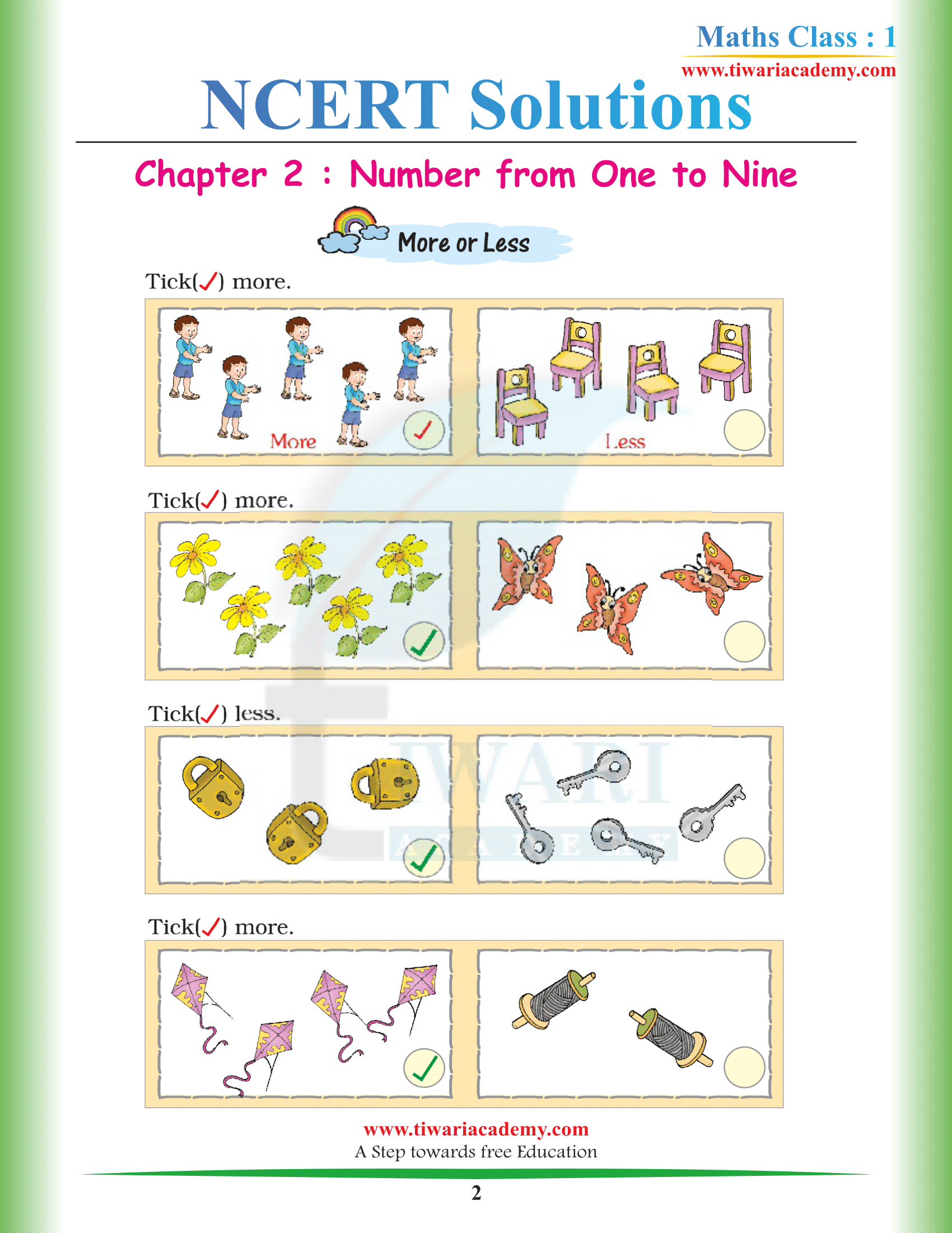 Class 1 Maths Chapter 2