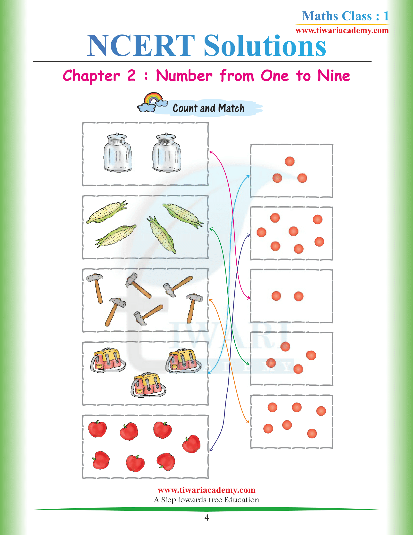 1st Maths Chapter 2 NCERT Solutions