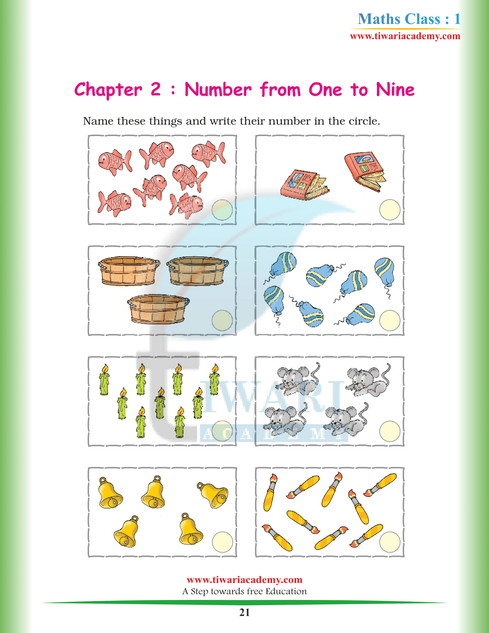 Class 1st Maths Chapter 2 question answers