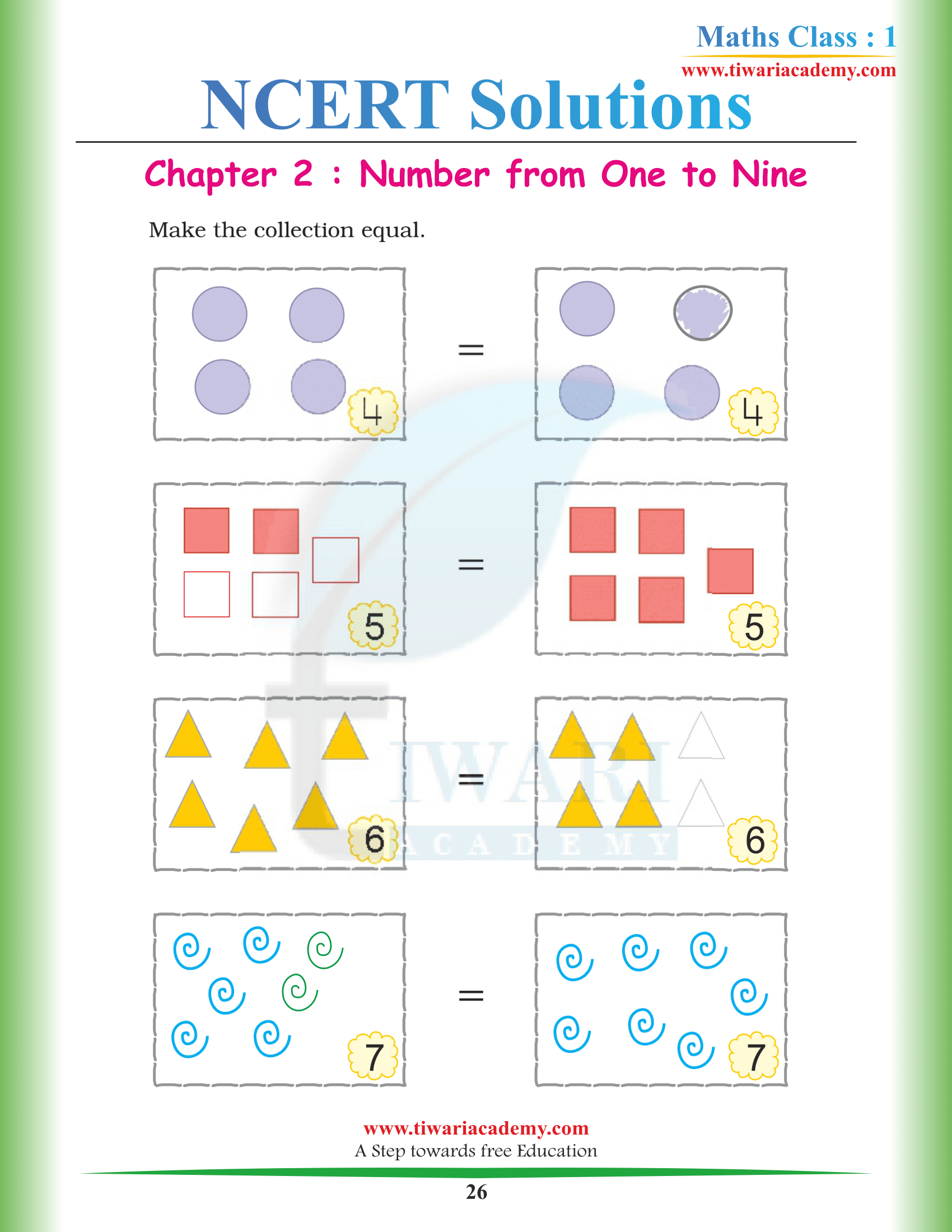Standard 1 Maths Chapter 2