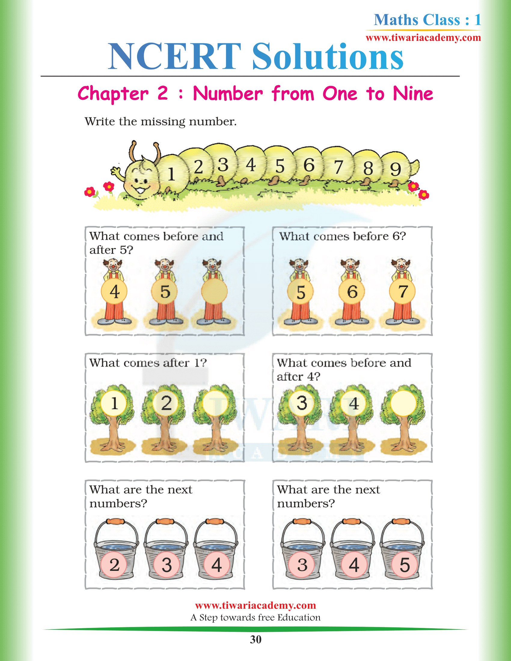 Class 1 Math-Magic Chapter 2 NCERT Solutions