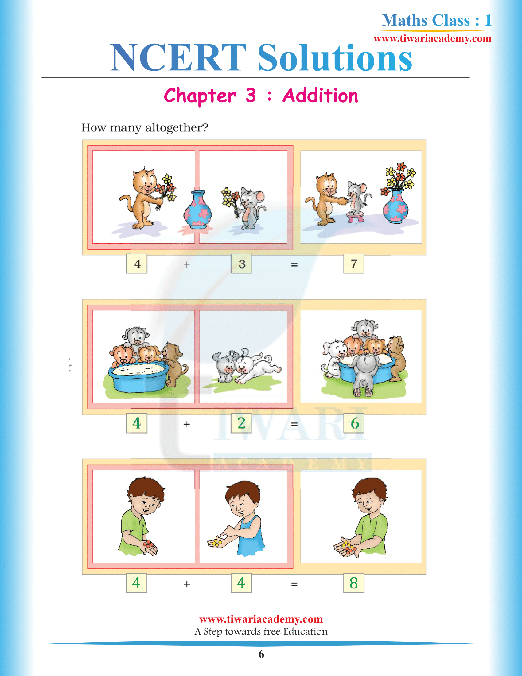 Class 1st Maths Chapter 3 Question Sols