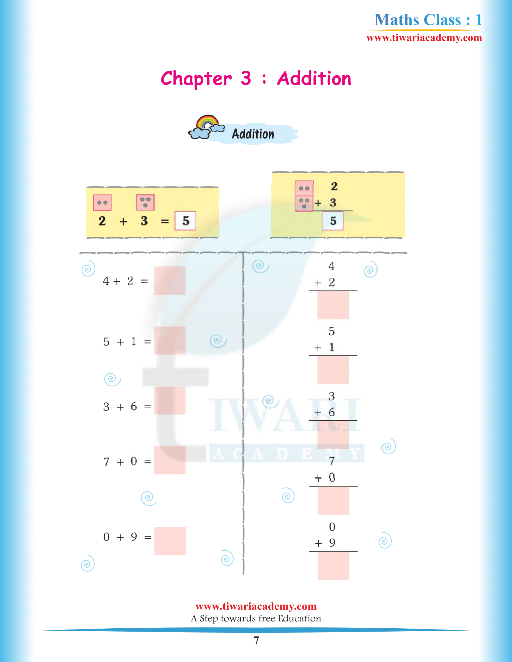 Class 1st Maths Chapter 3 Answers