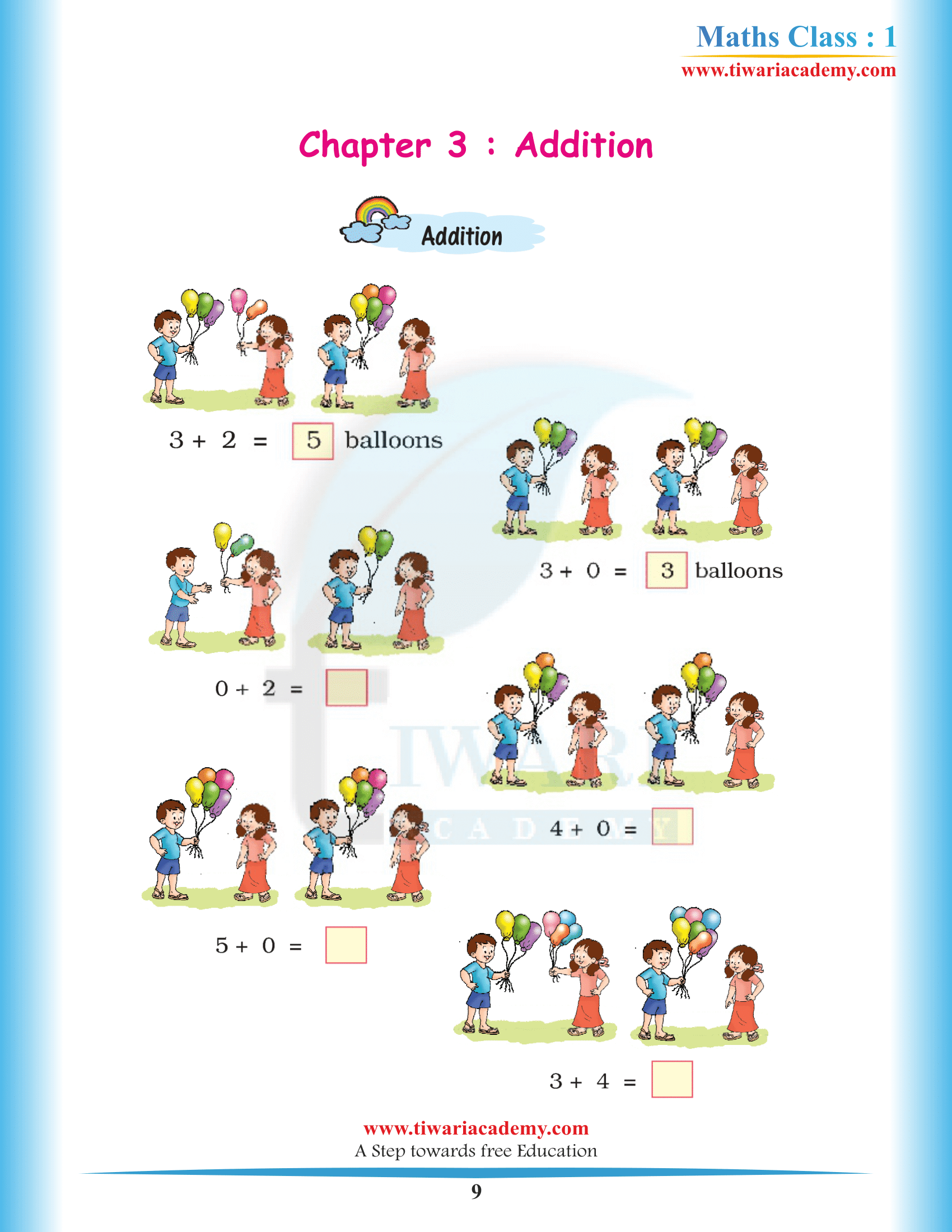 Class 1 Math-Magic Chapter 3 NCERT Solutions