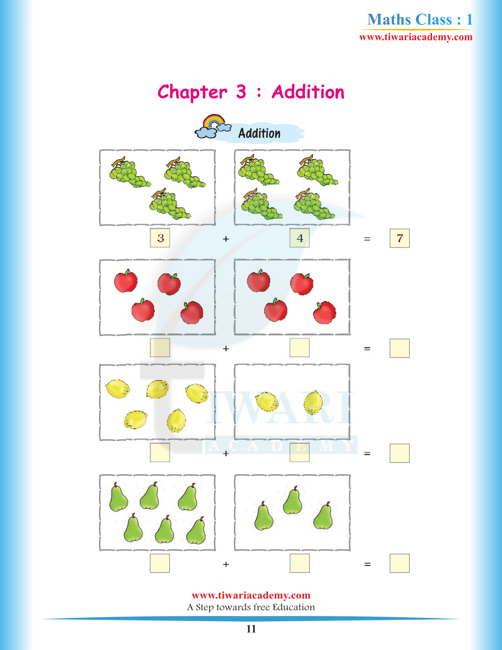 Class 1 Math-Magic Chapter 3 NCERT Solutions in PDF