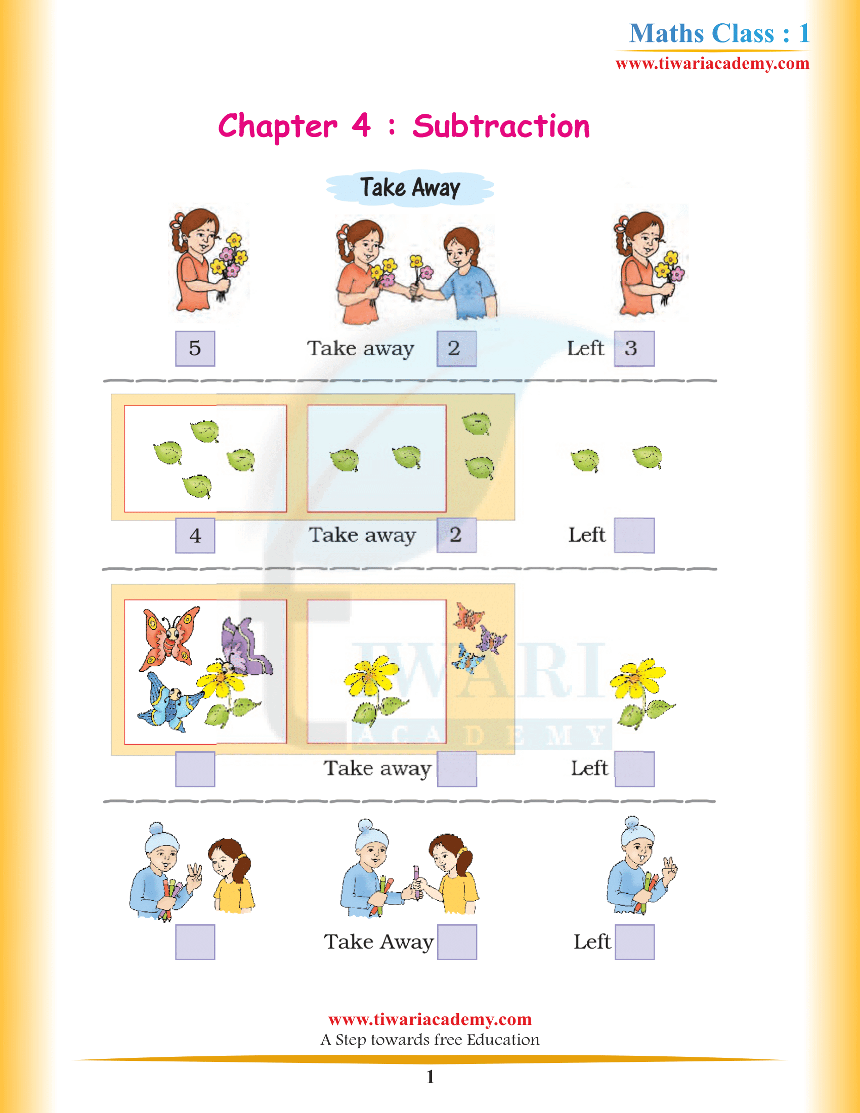 Class 1 Maths Chapter 4 NCERT Solutions