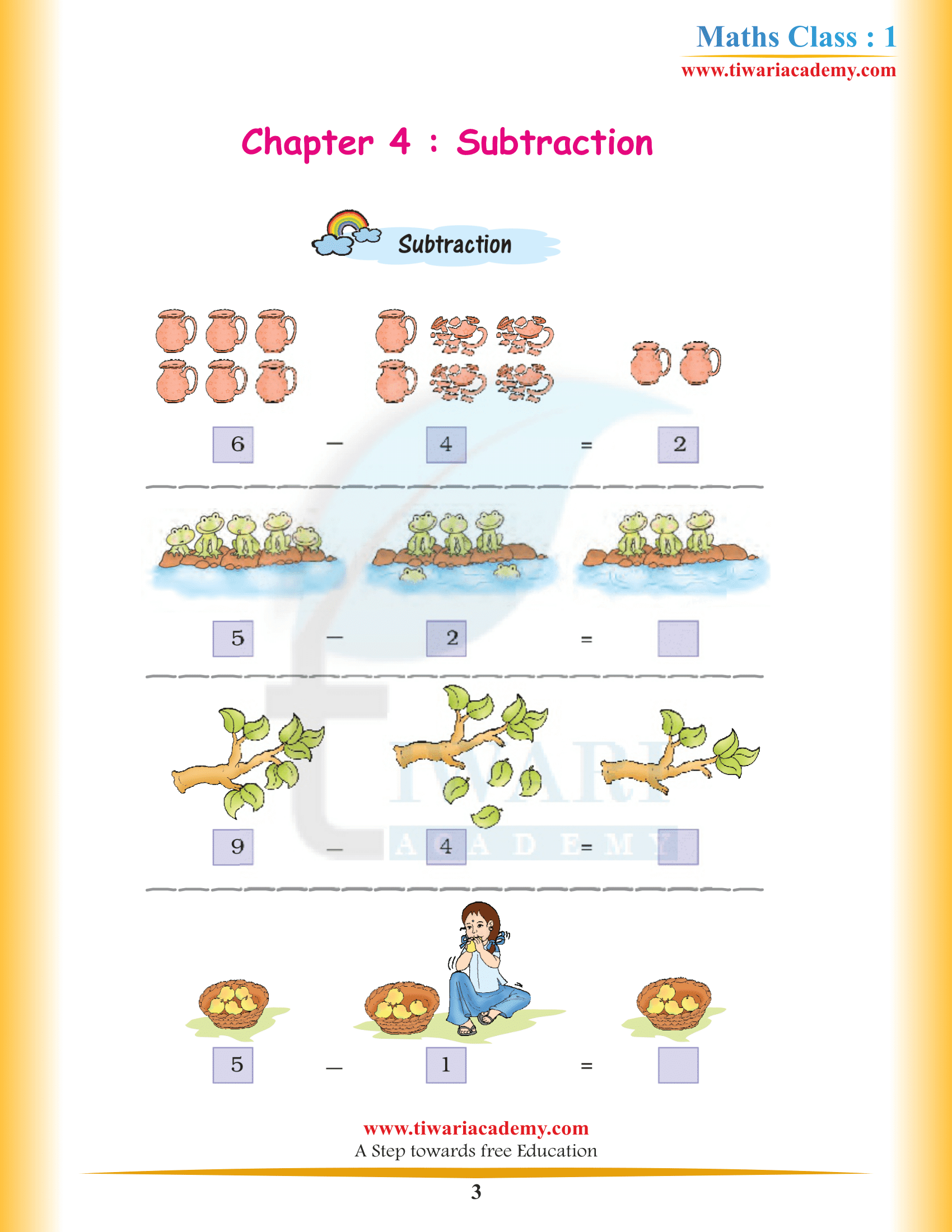 Class 1 Maths Chapter 4 Sols