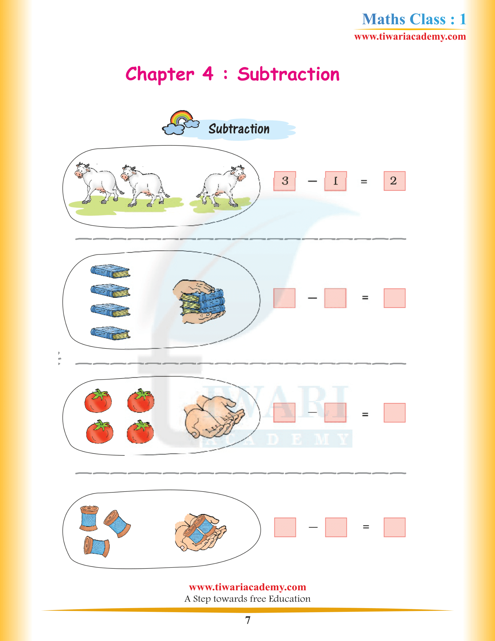 NCERT Solutions for Class 1 Maths Chapter 4 in PDF format