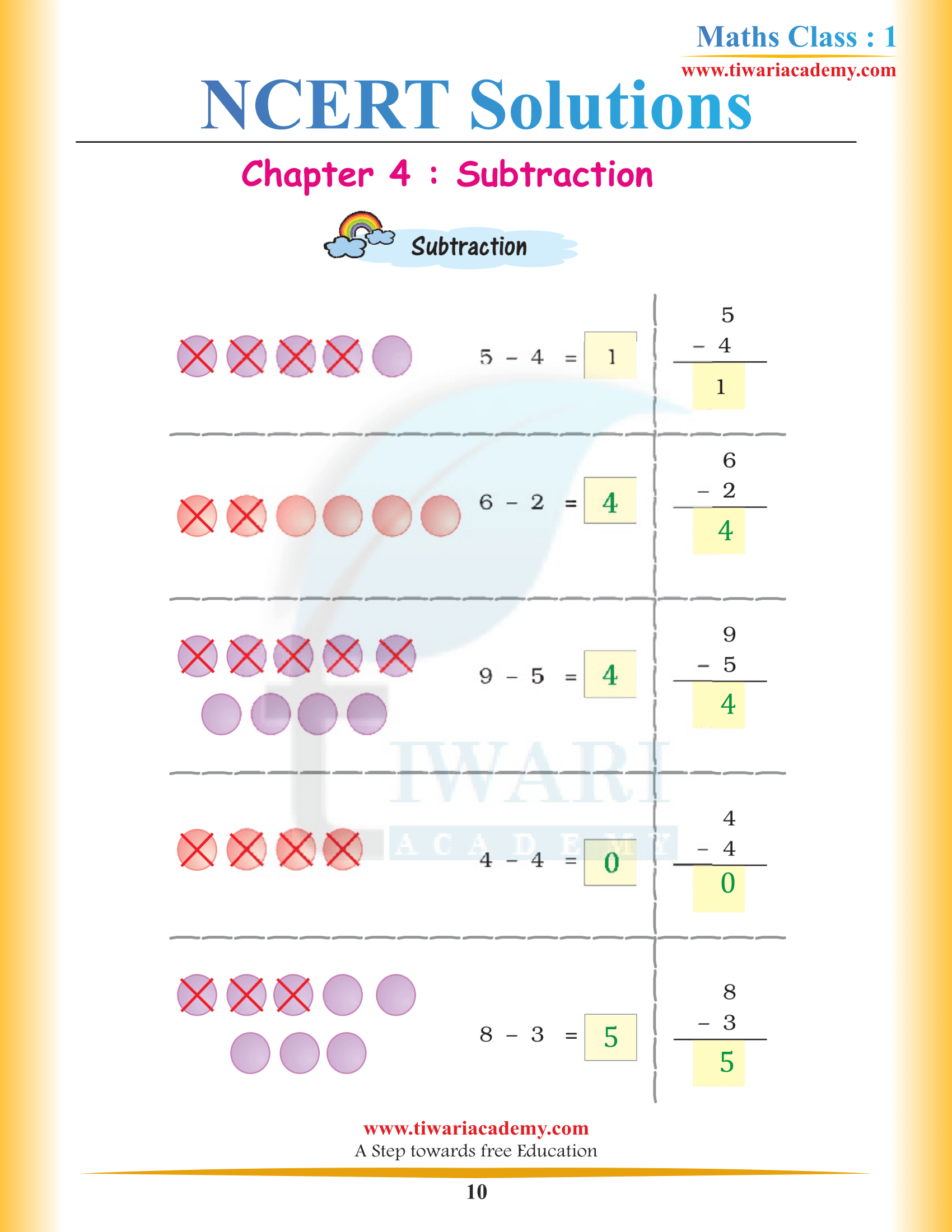 Grade 1 Maths Chapter 4