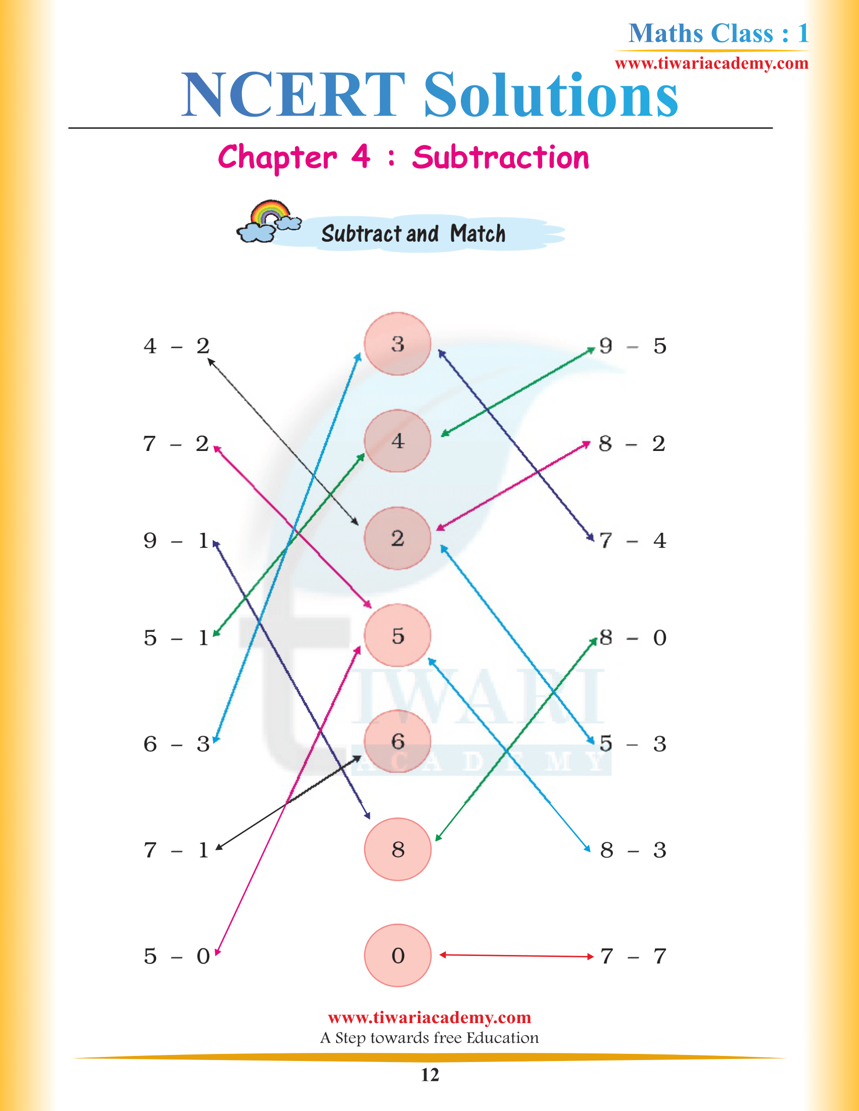 Grade 1 Maths Chapter 4 Matching