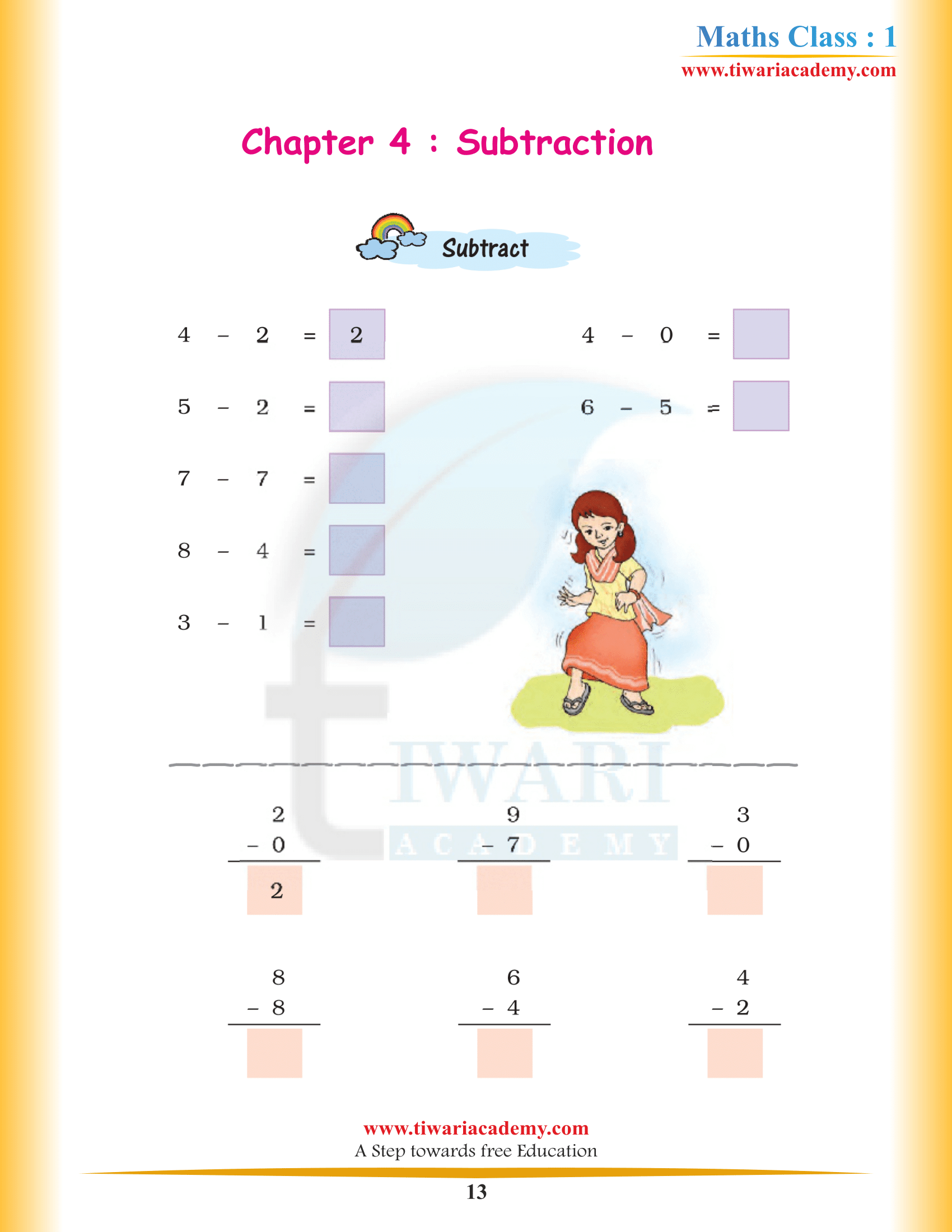 Grade 1 Maths Chapter 4 free solutions