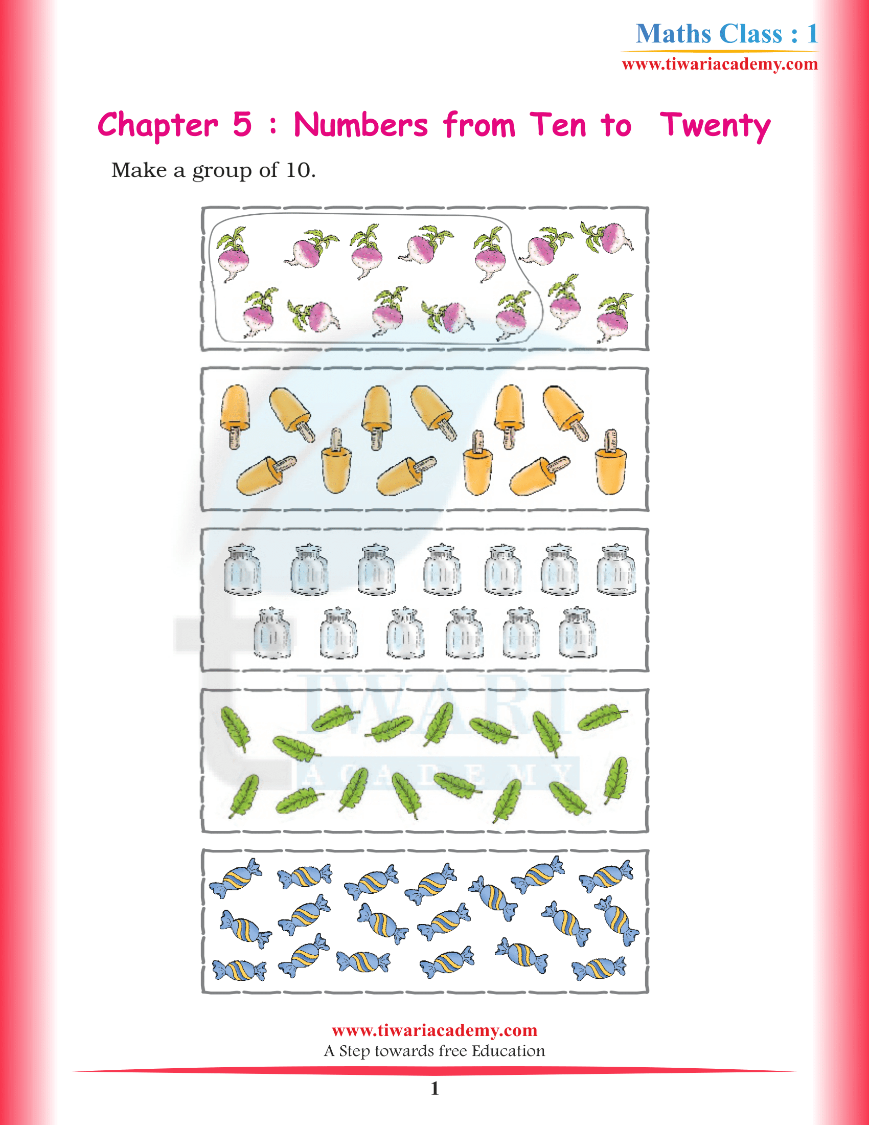 Class 1 Maths Chapter 5 NCERT Solutions